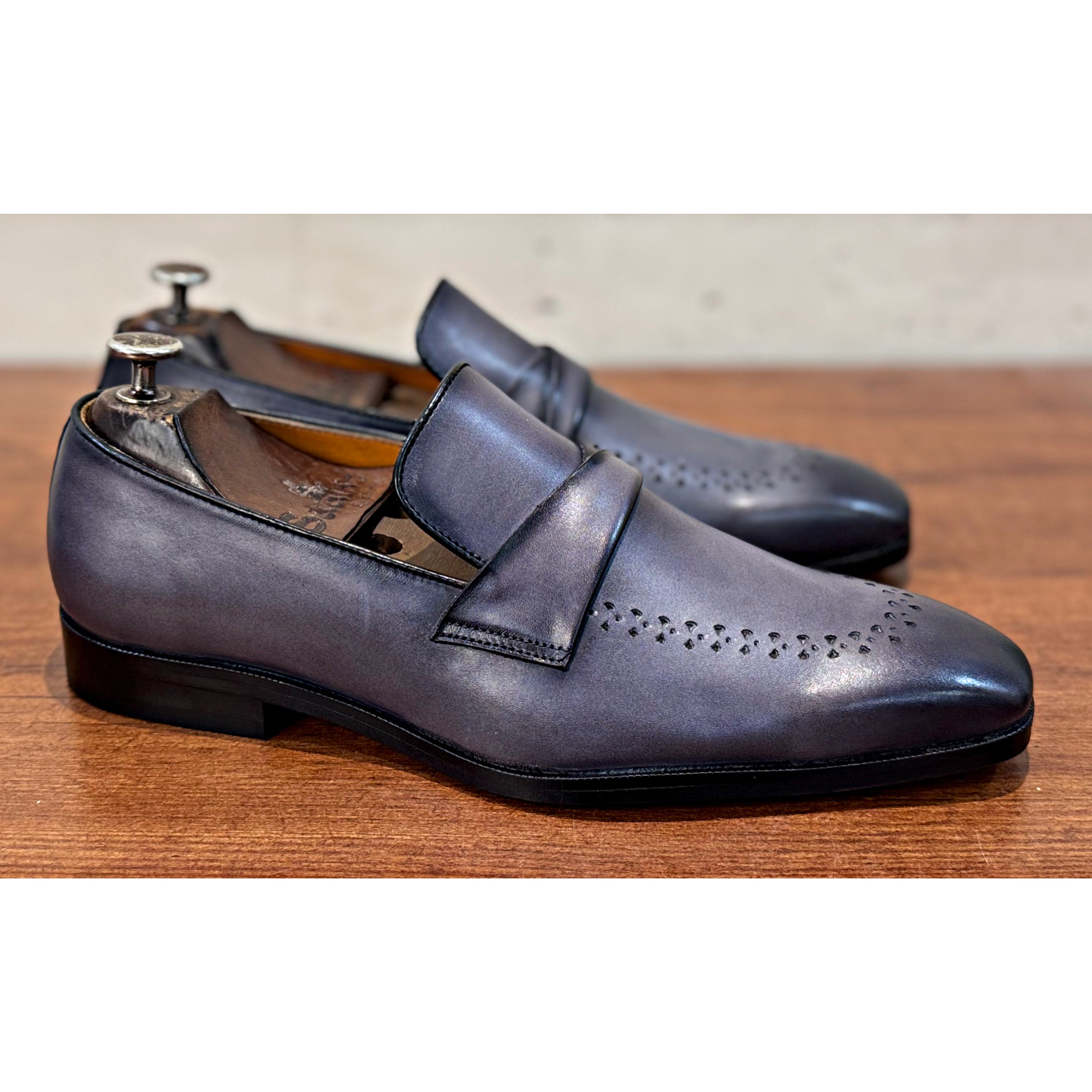Myron - Grey Hand Patina Loafers