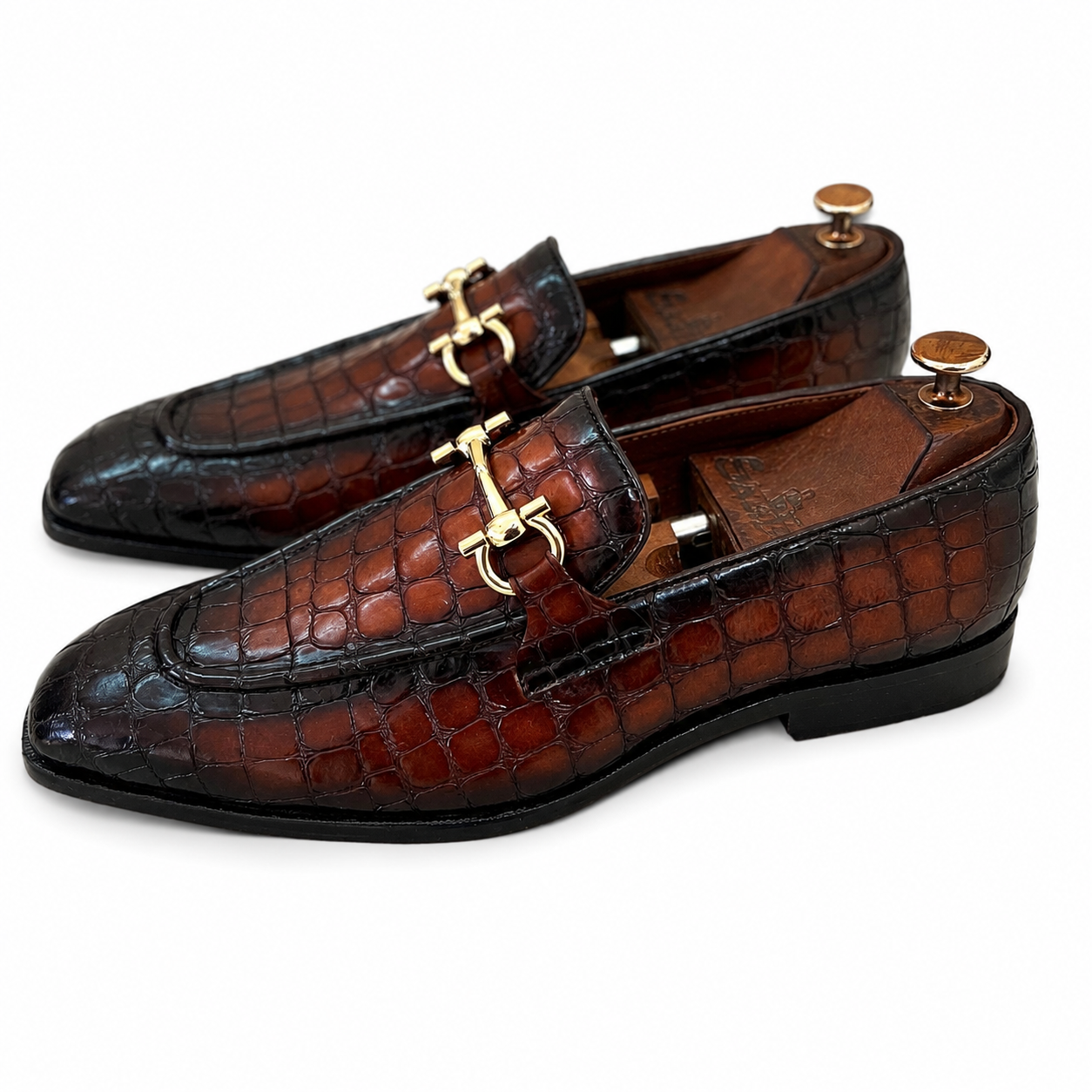 Imperium Horsebit Loafers – Espresso Croco