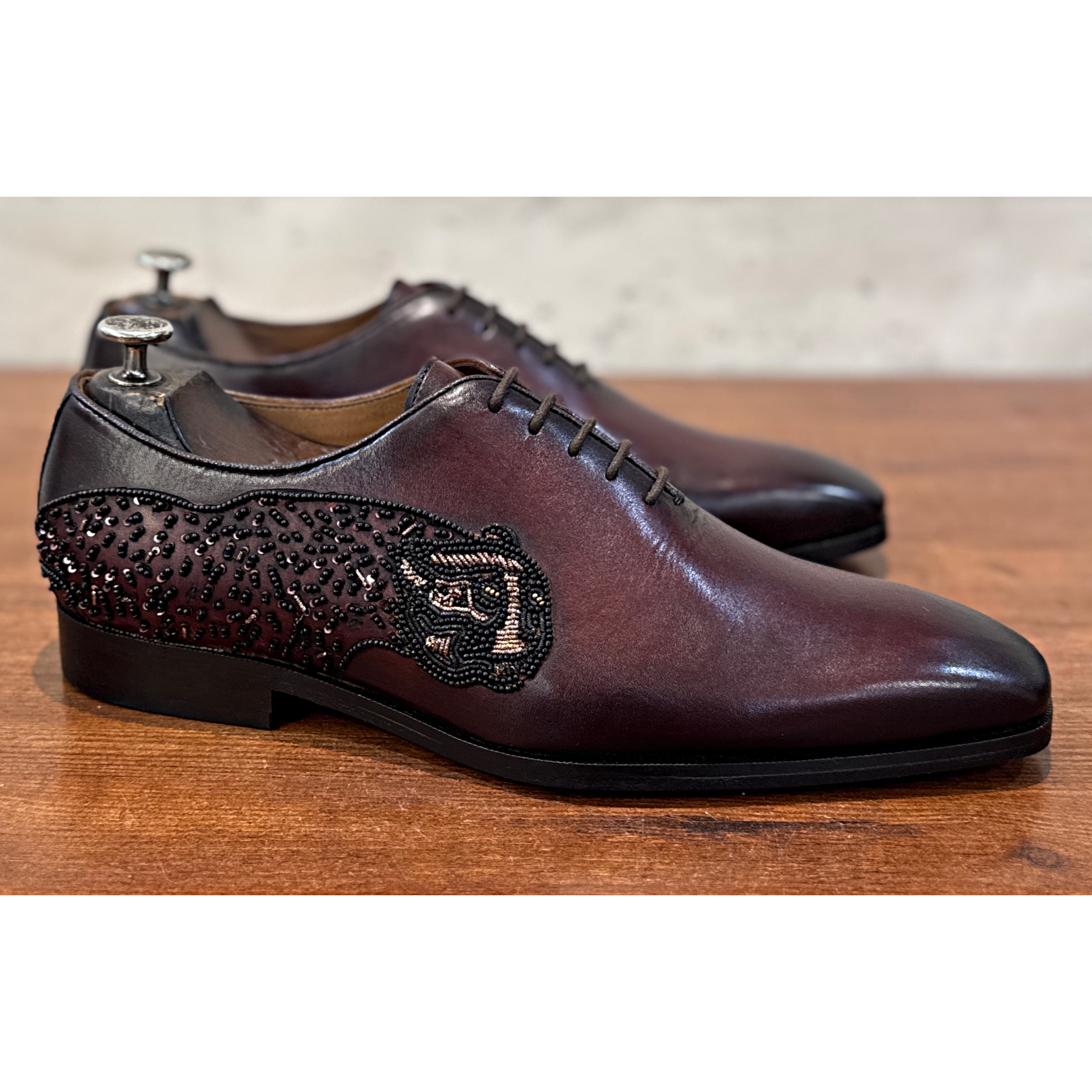 The Imperial Panther – Burgundy Luxury Leather Dress Shoes