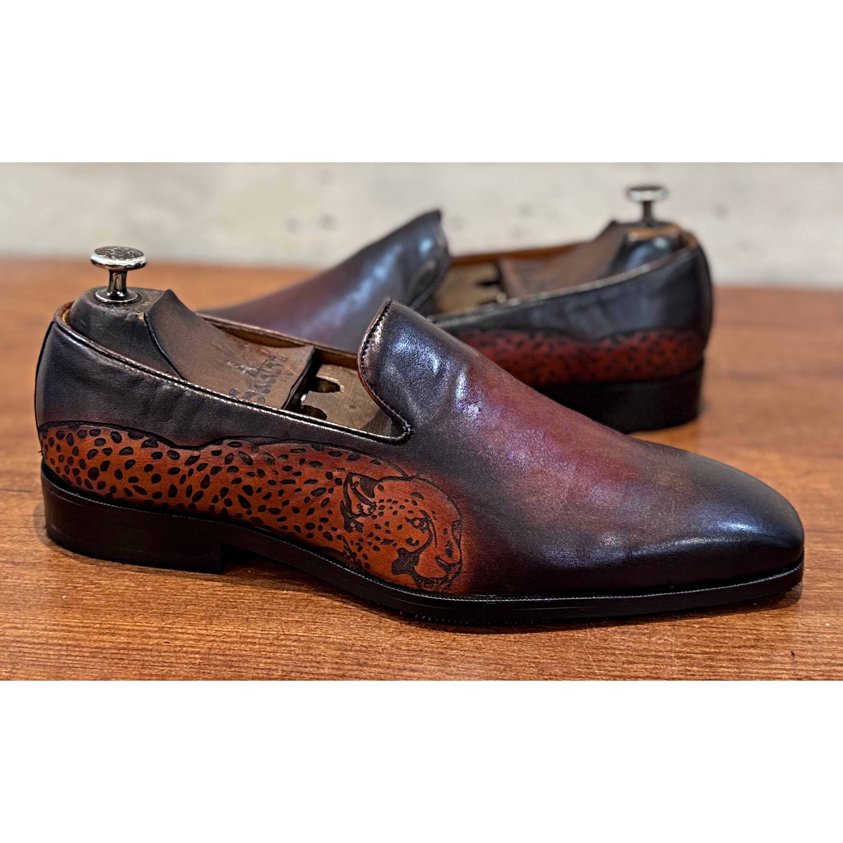 Reddish Brown Tiger Loafers