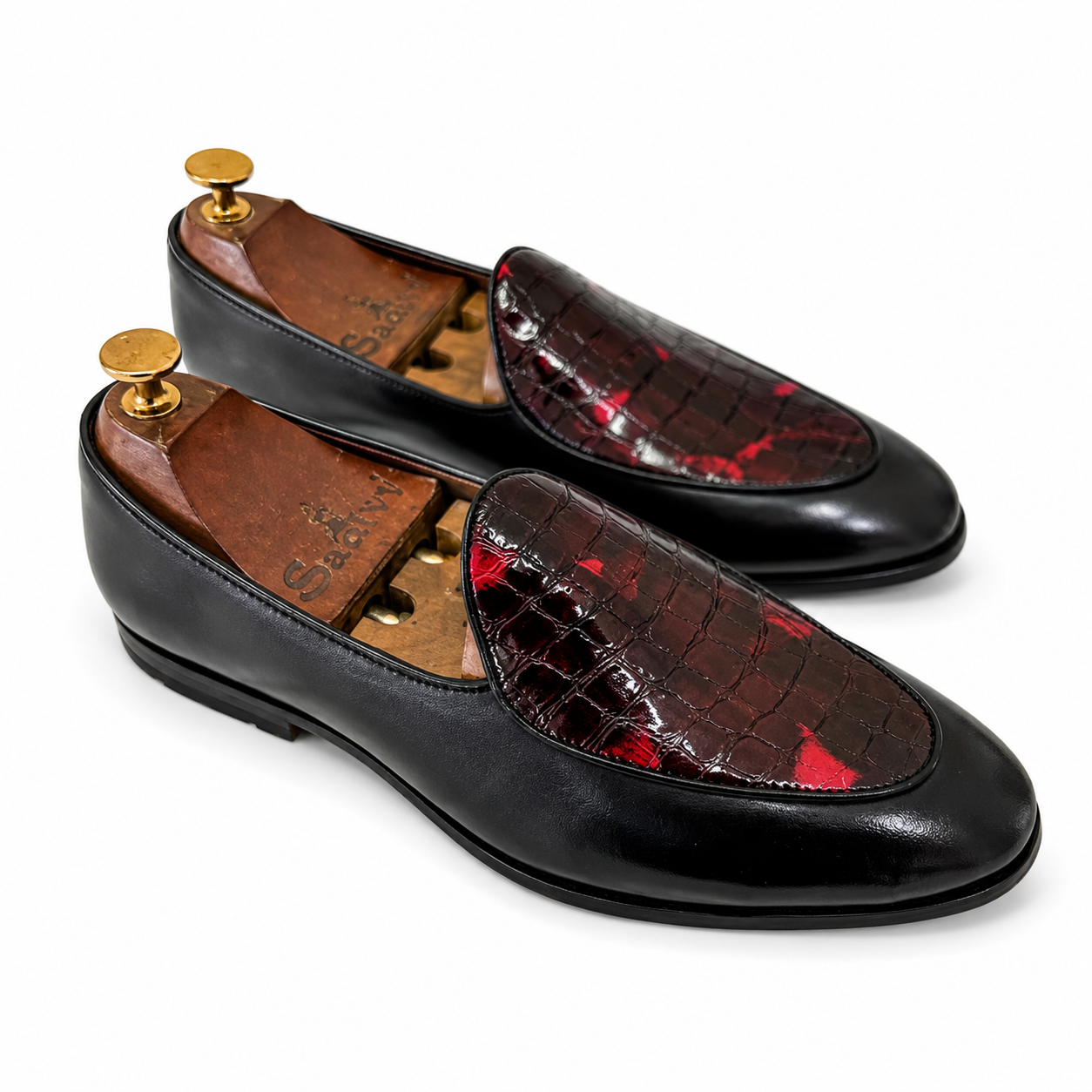 The Noir Croco Belgian Loafer