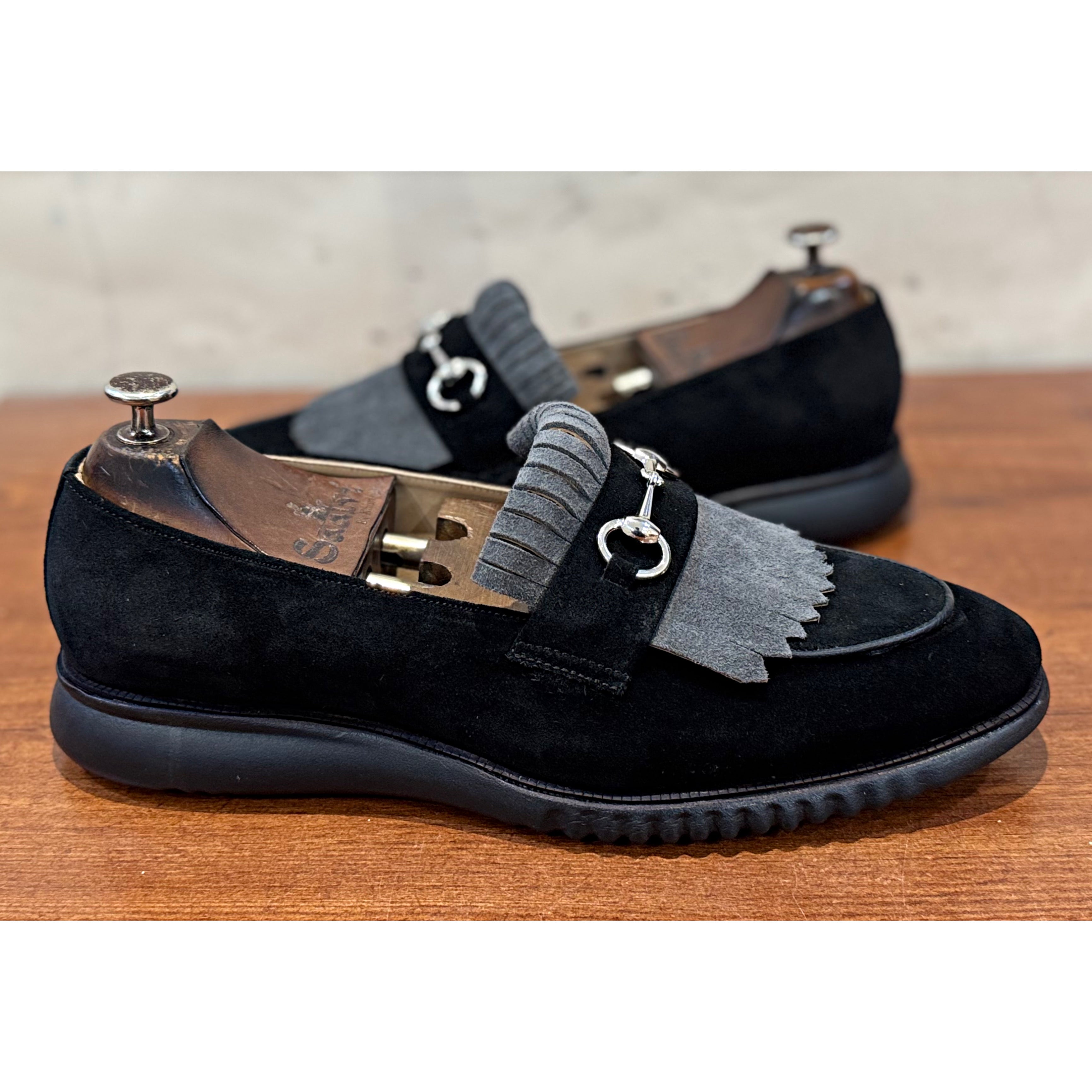 Black Combi Horsebit Loafers Light Weight