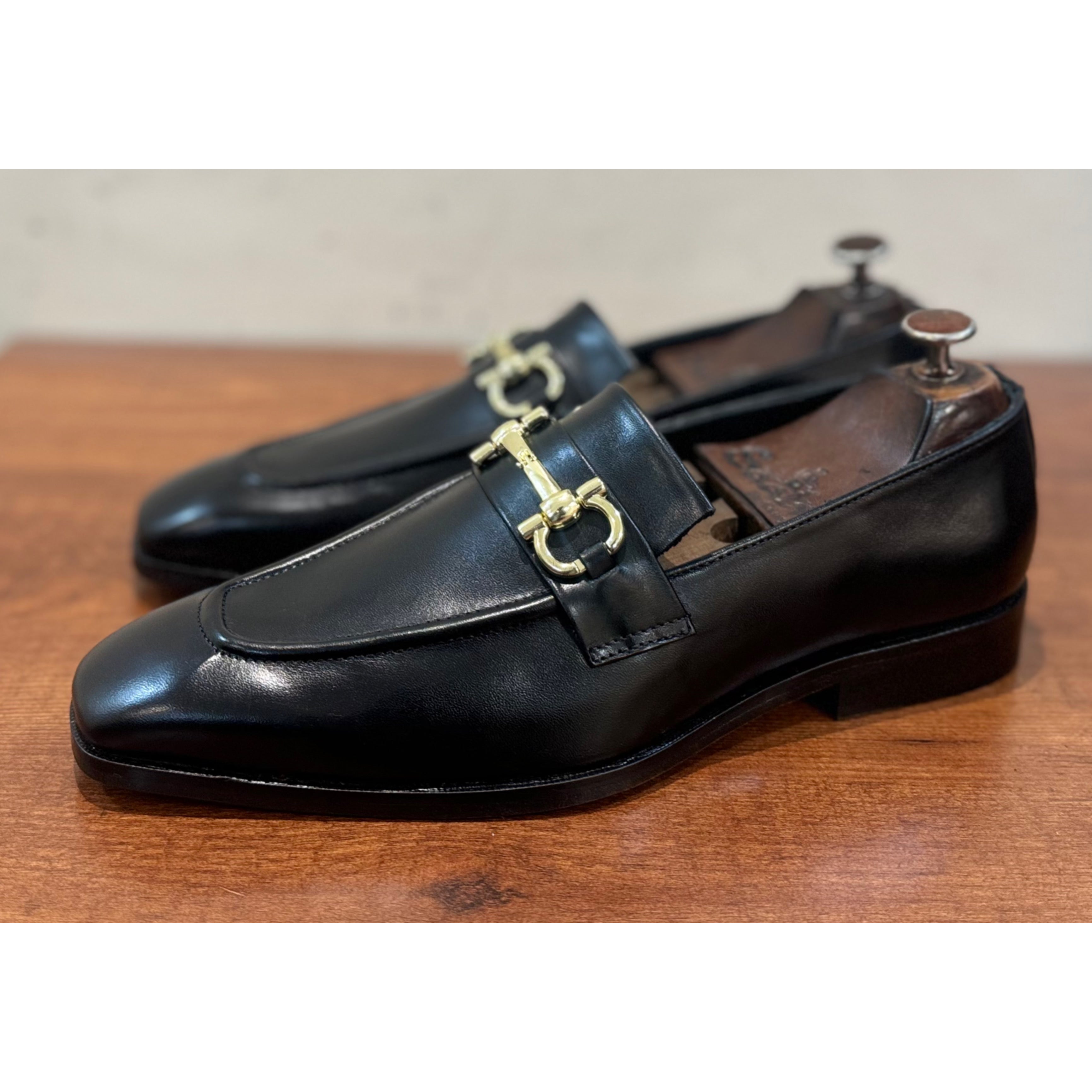 Black Horsebit Loafers
