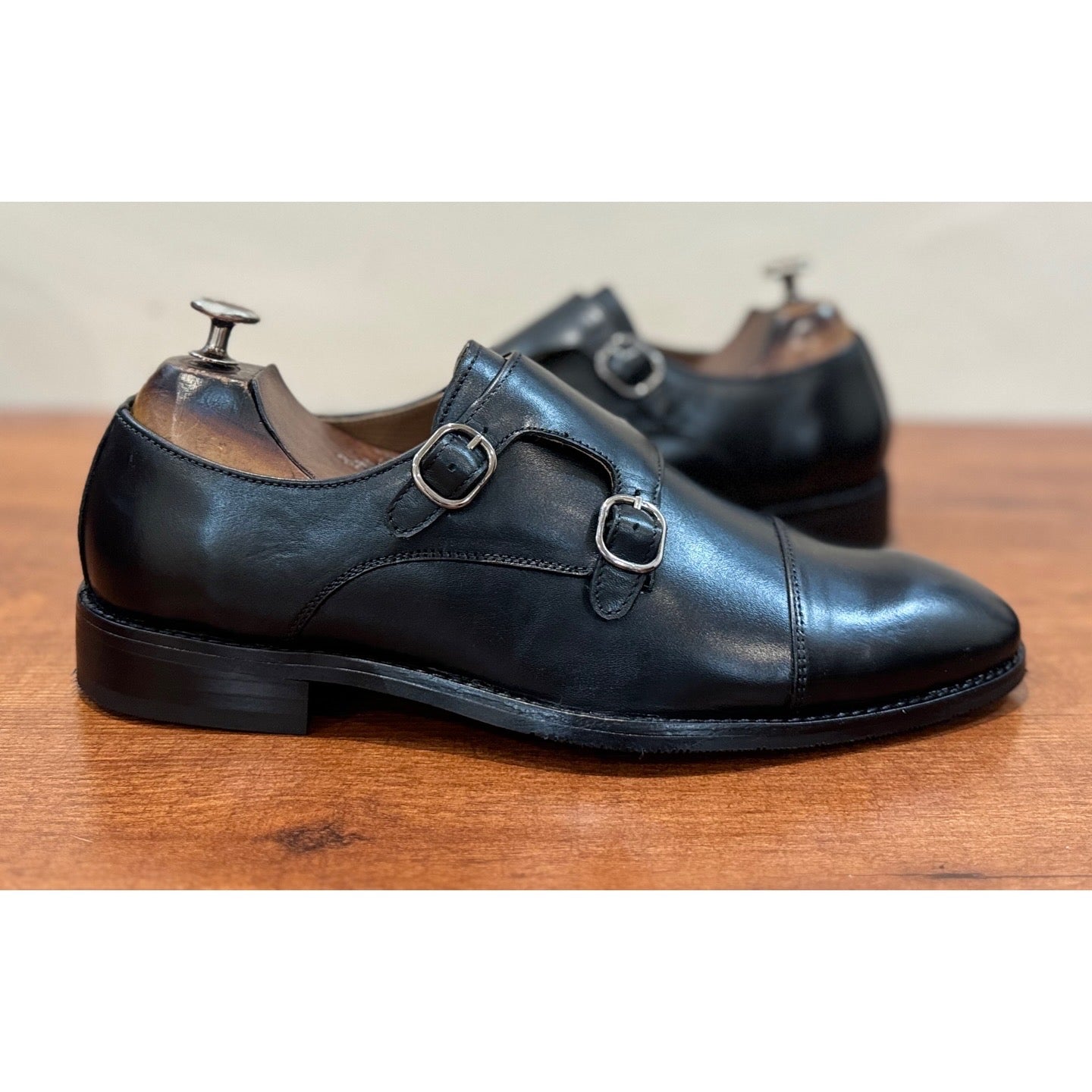 Edison - Black Monk Strap Shoe