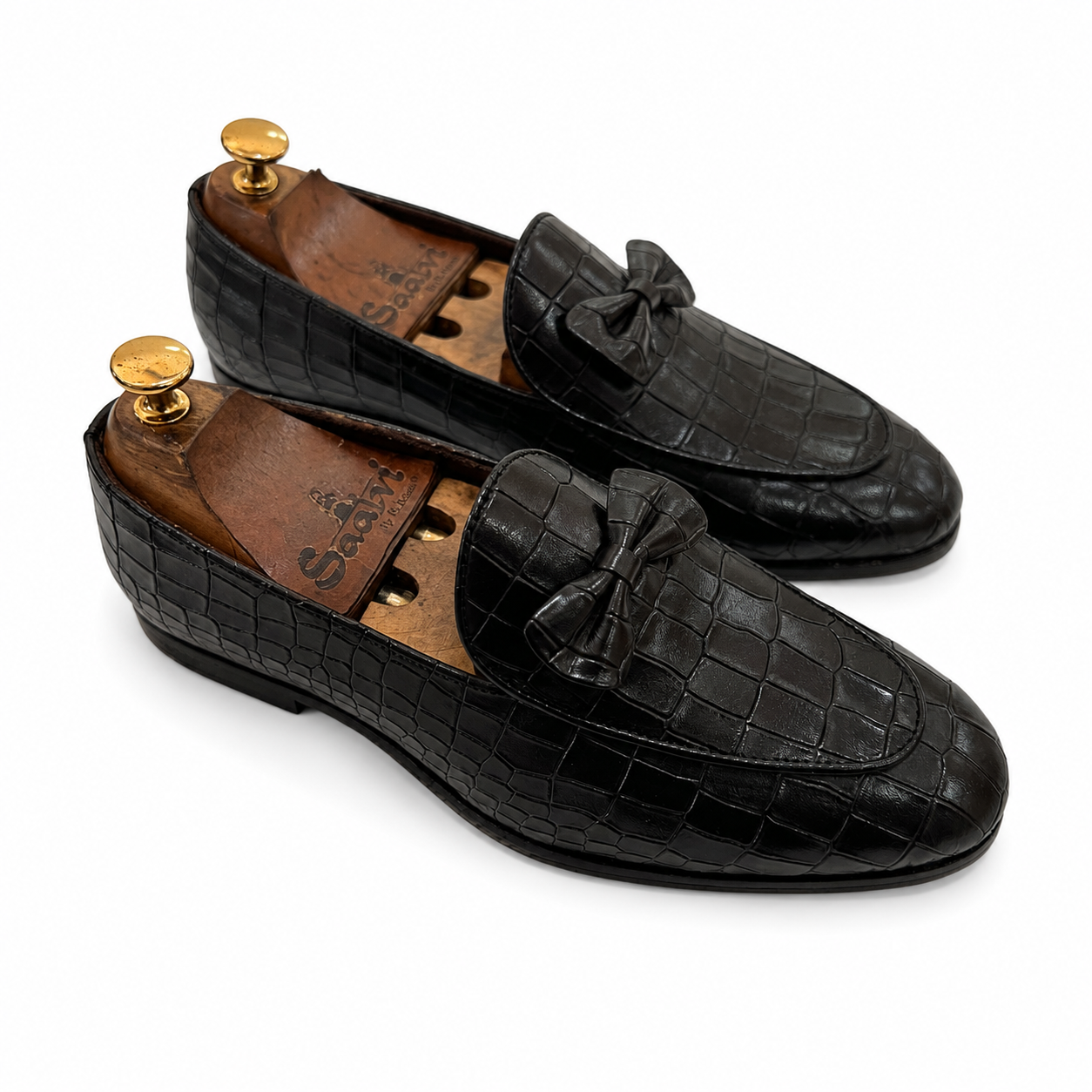 Noir Croco Bélmont Loafers