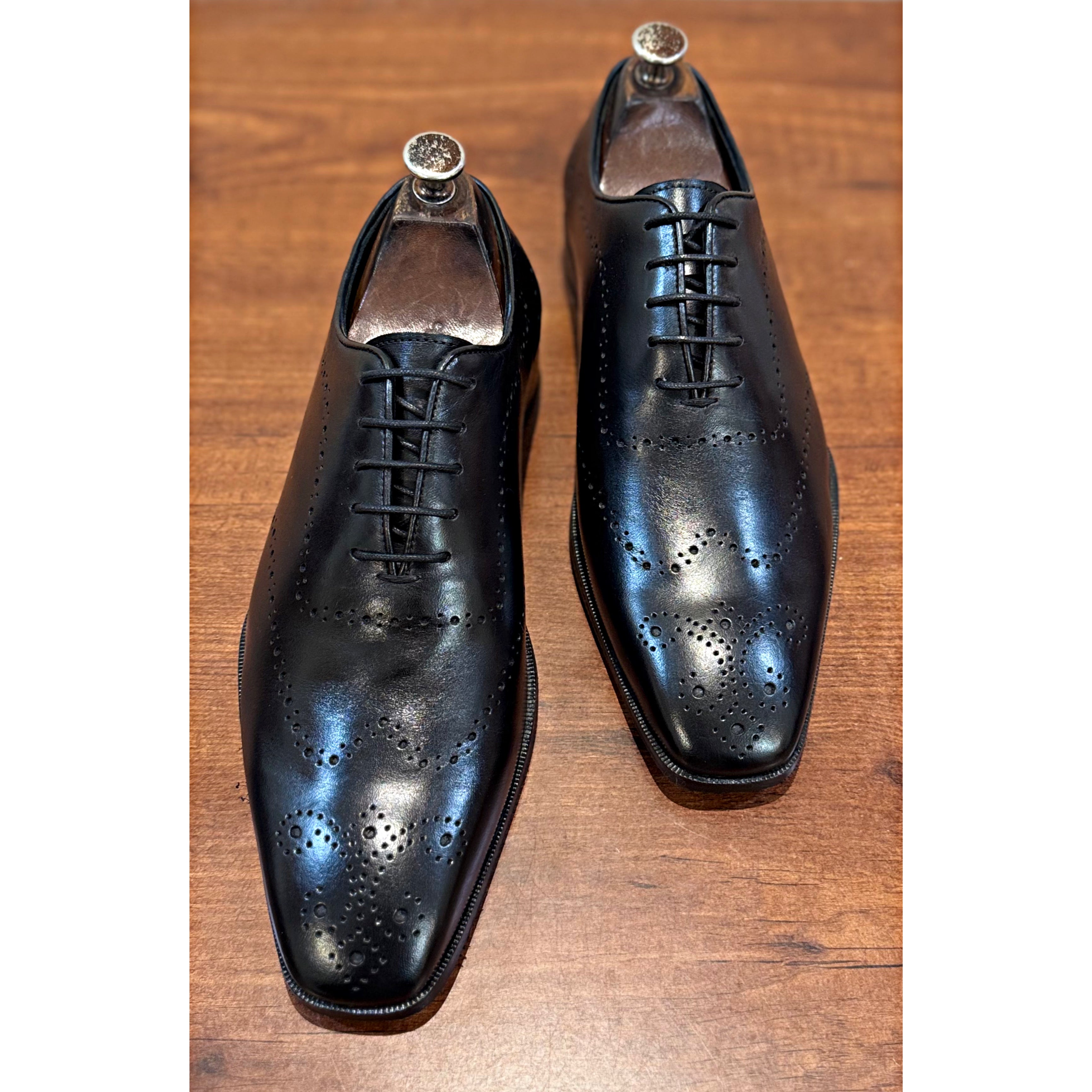 Semi-Brogue Oxford Black