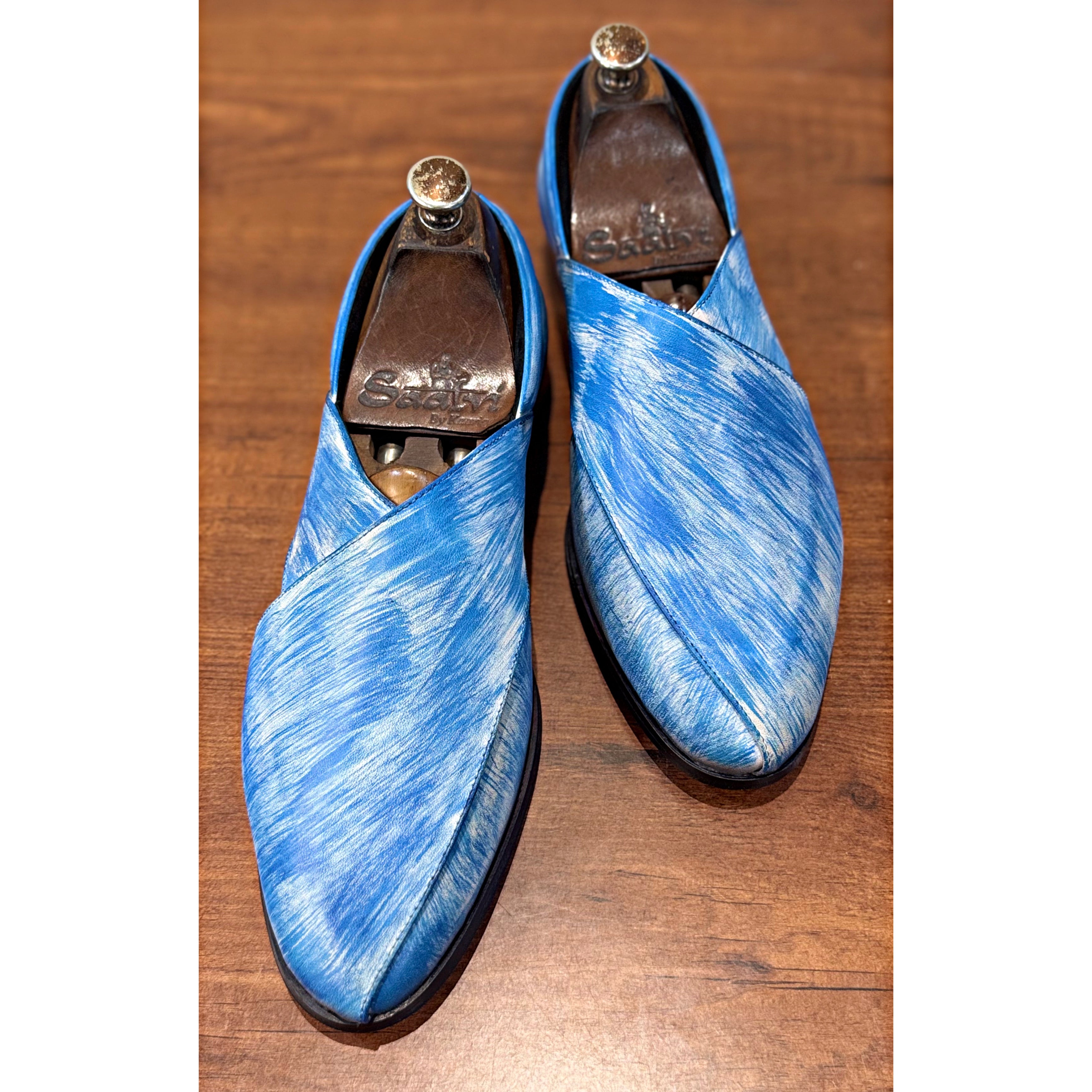 Peshauri Blue Hand Patina
