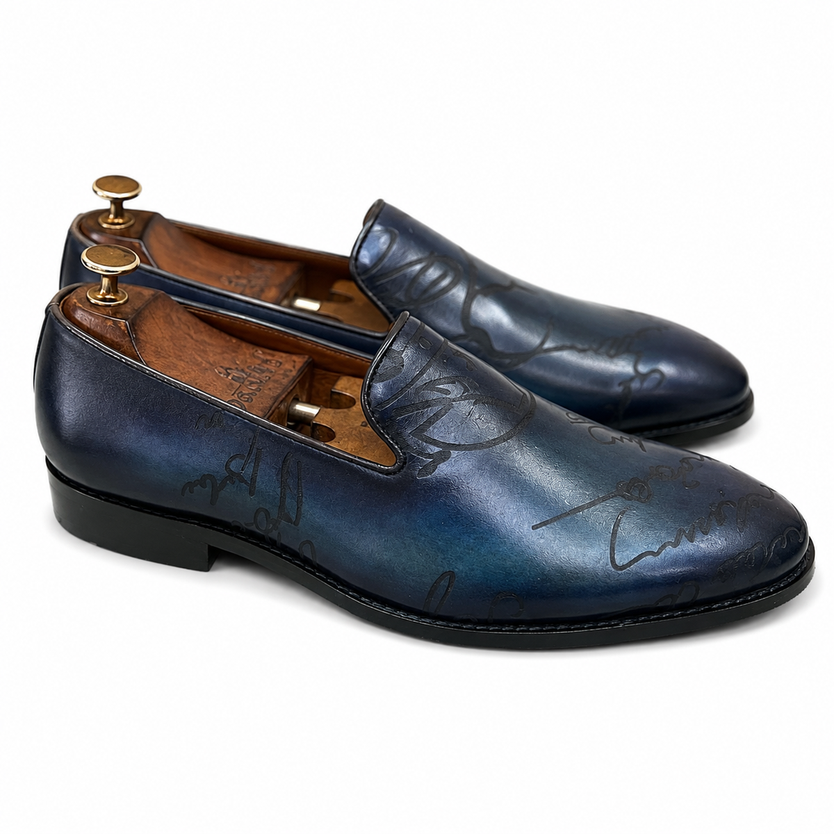 Blue Signature Loafers