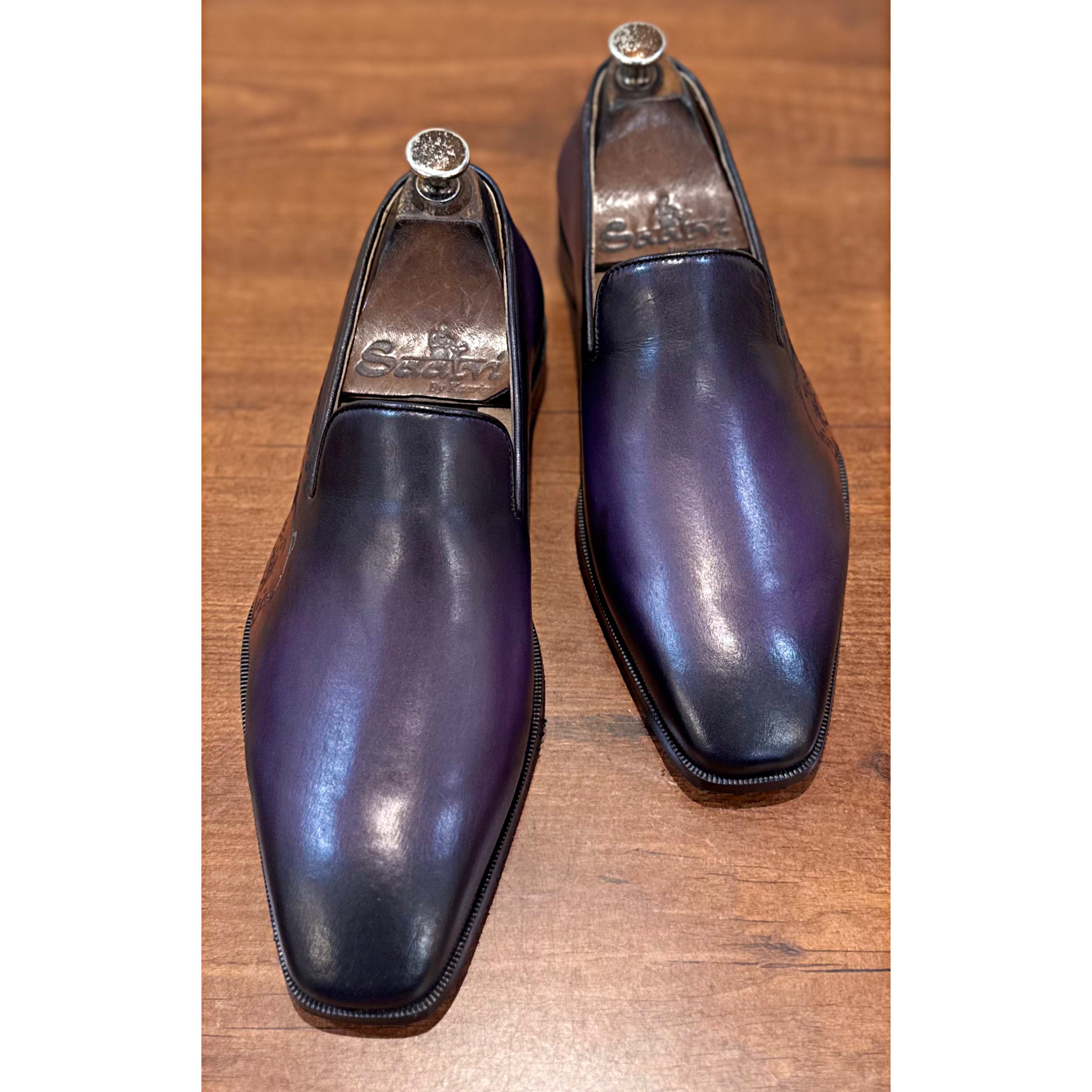 Blue Hand Patina Loafers Tiger