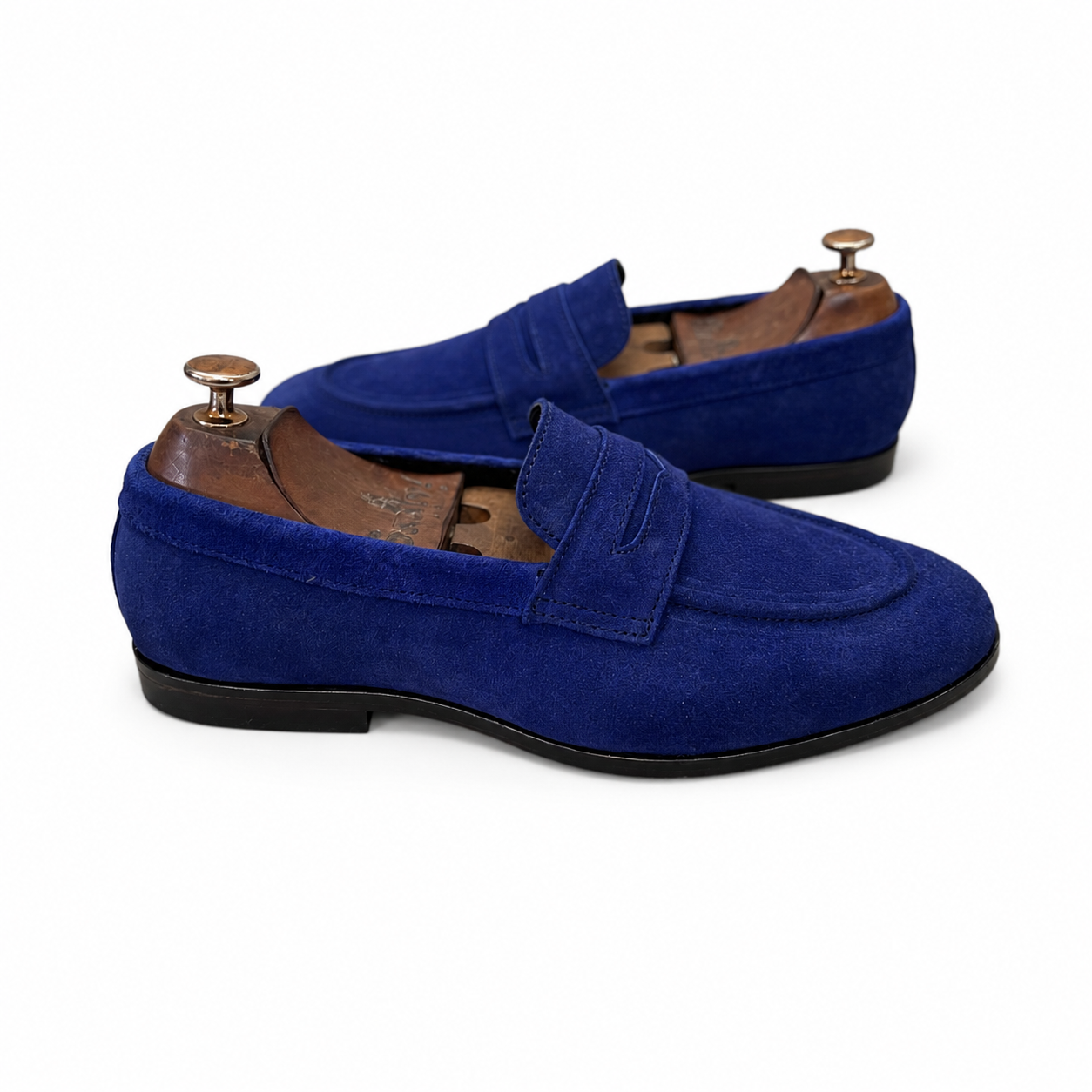 Azure Monarch Penny Loafers