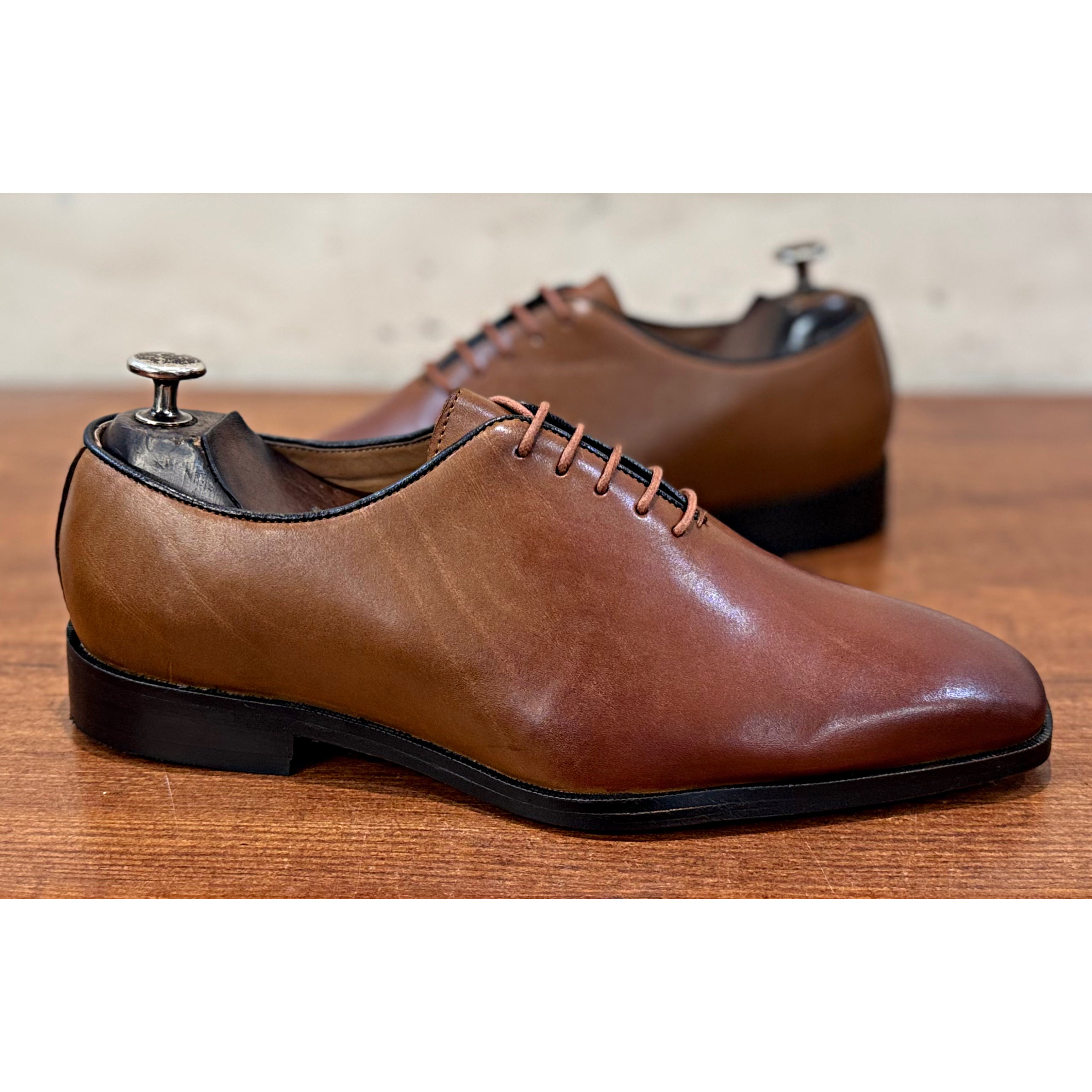 Tan Oxfords Hand Patina