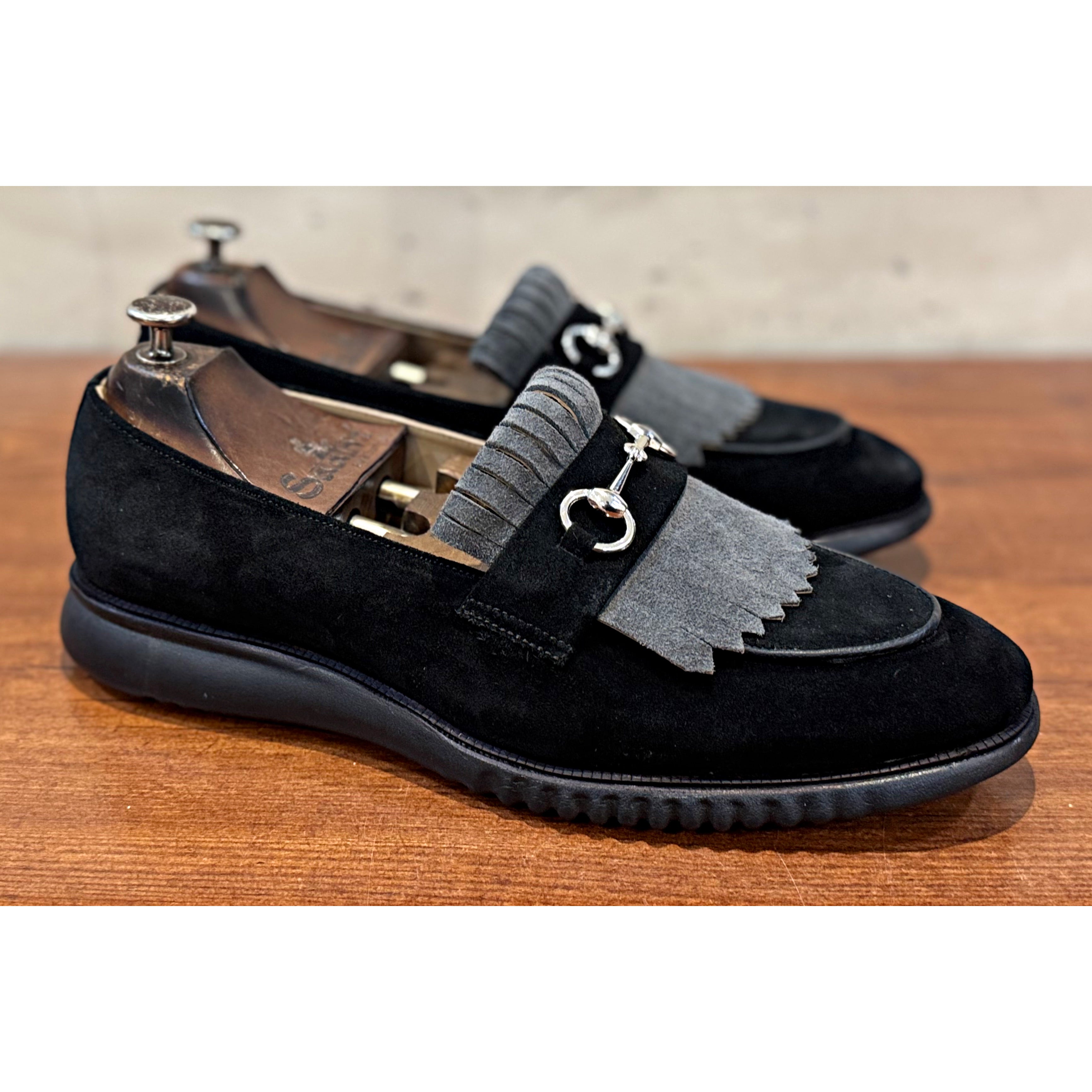 Black Combi Horsebit Loafers Light Weight