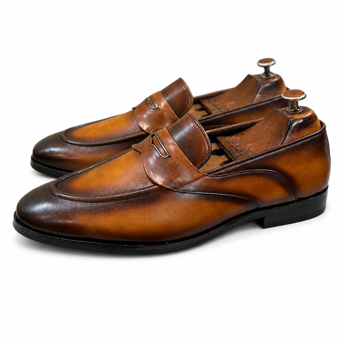 Penny Loafers With Saddle Handfinished