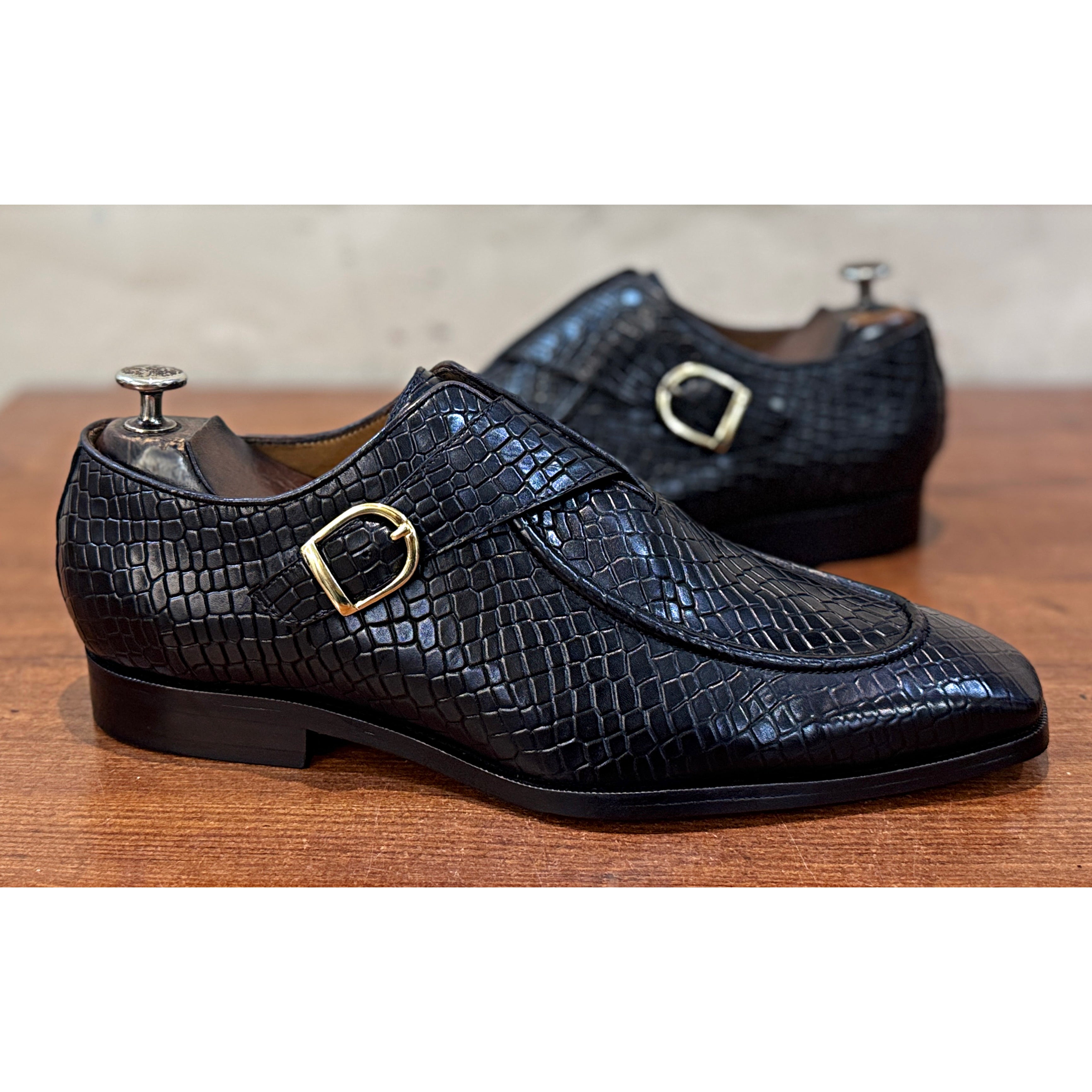 Imperial Croc Single Monk – Midnight Black