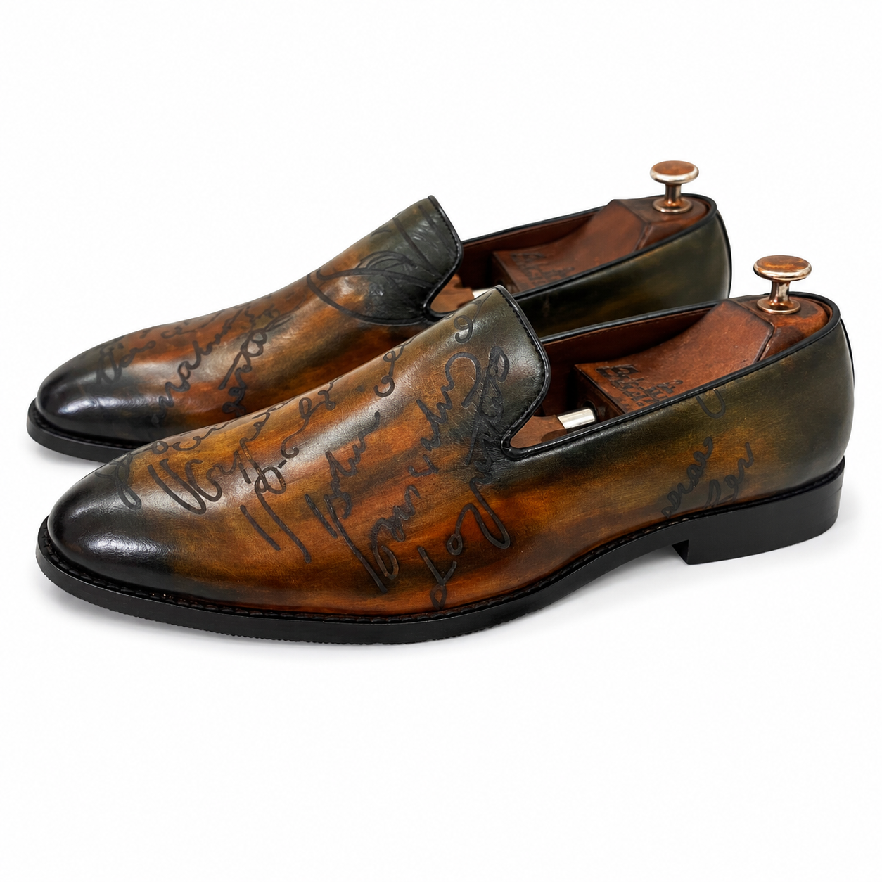 Artisan Script Patina Loafers