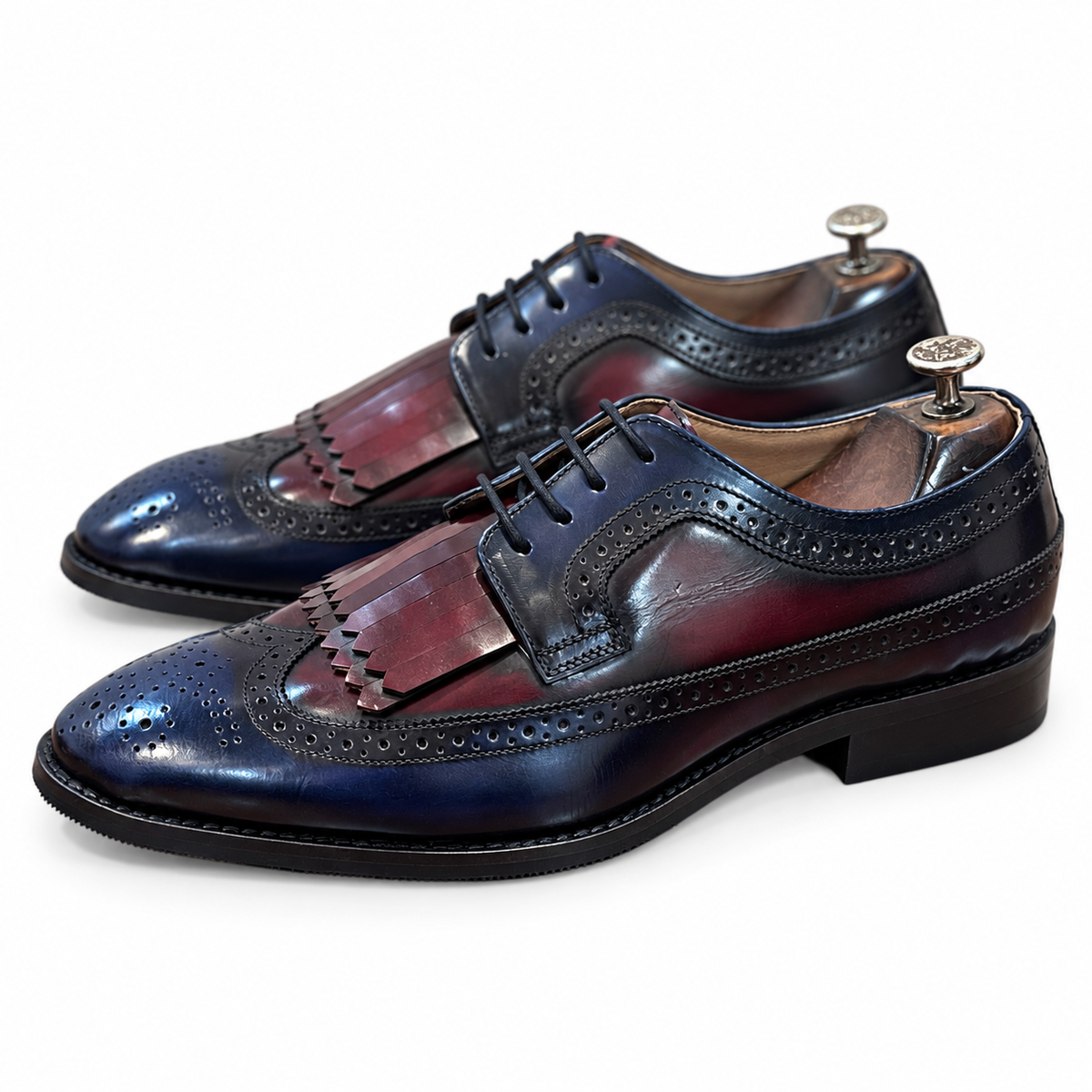 Midnight Royale Kiltie Brogue Derby Shoes