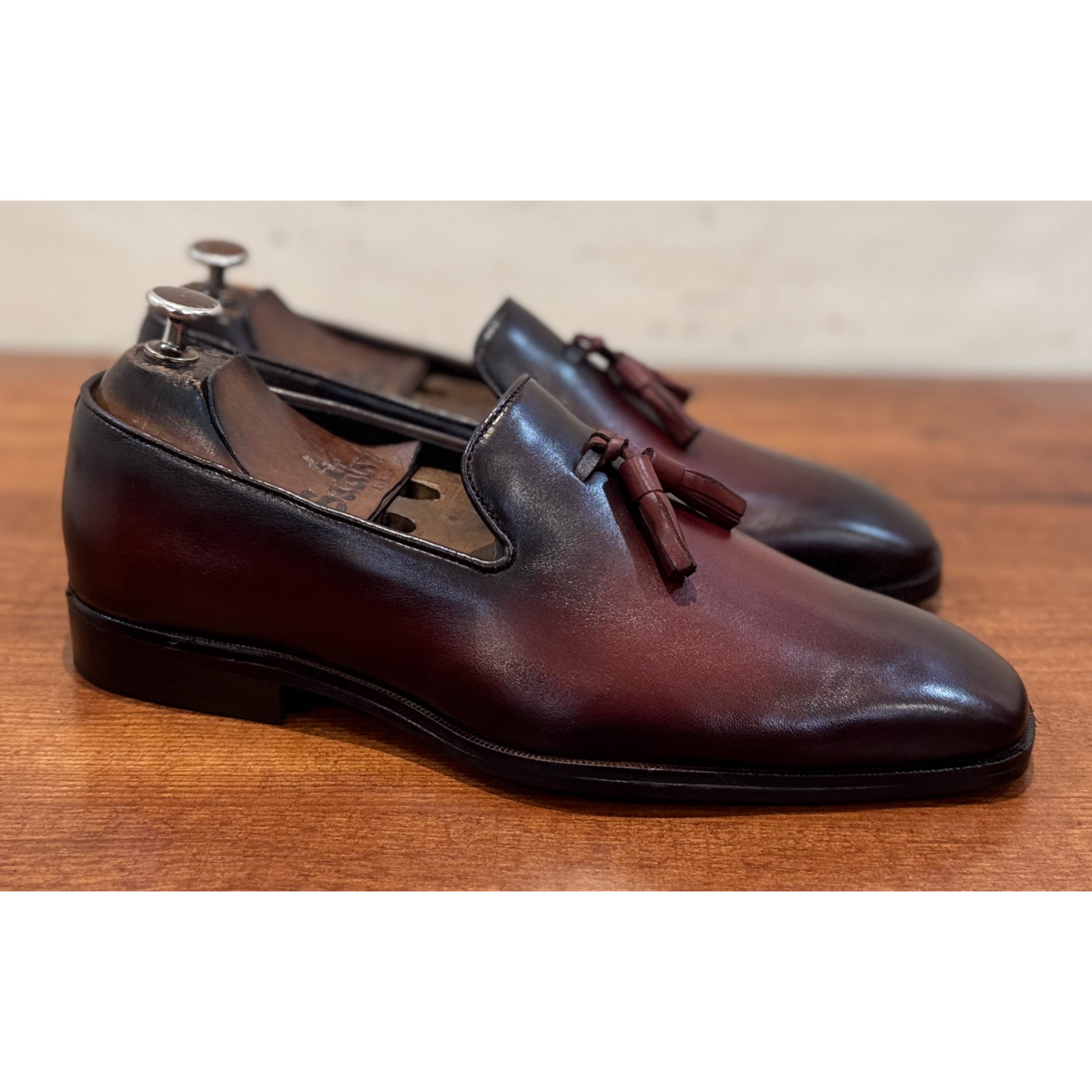 Wine Tassel Loafers