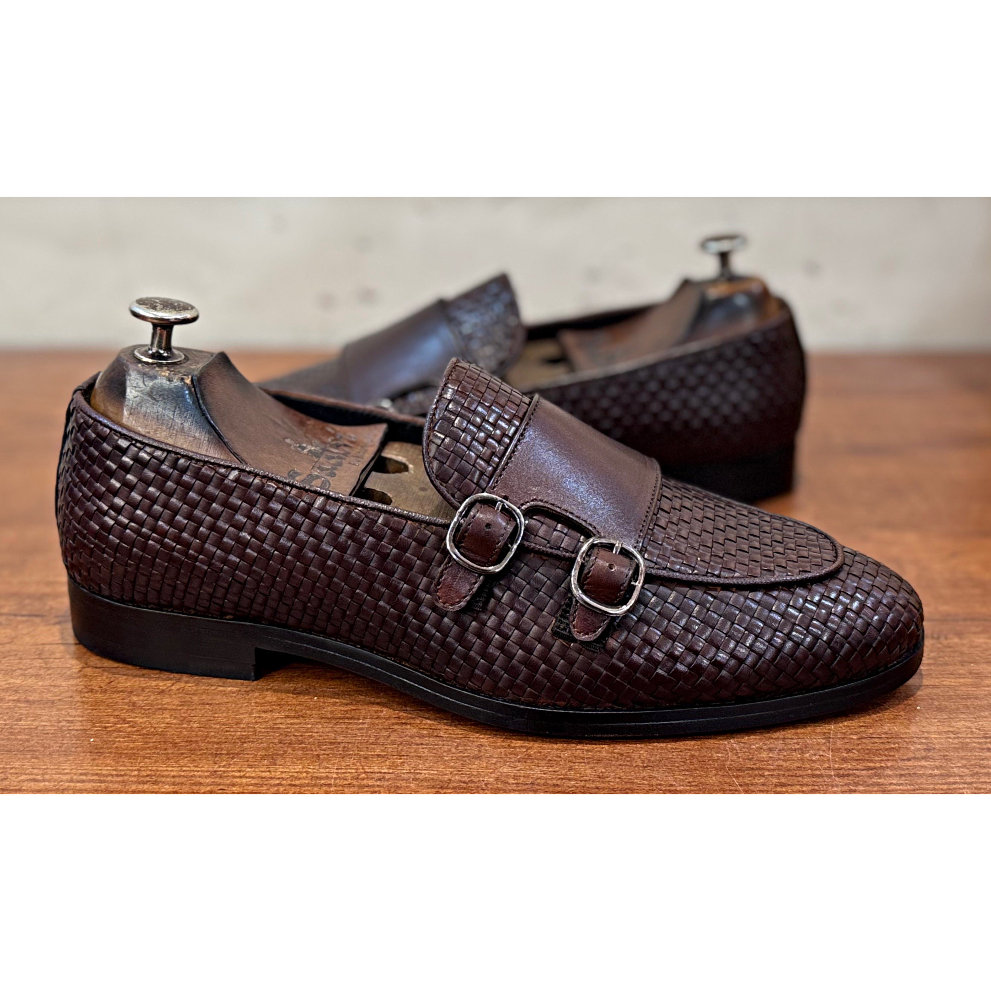 Double Monk Strap Loafers Brn
