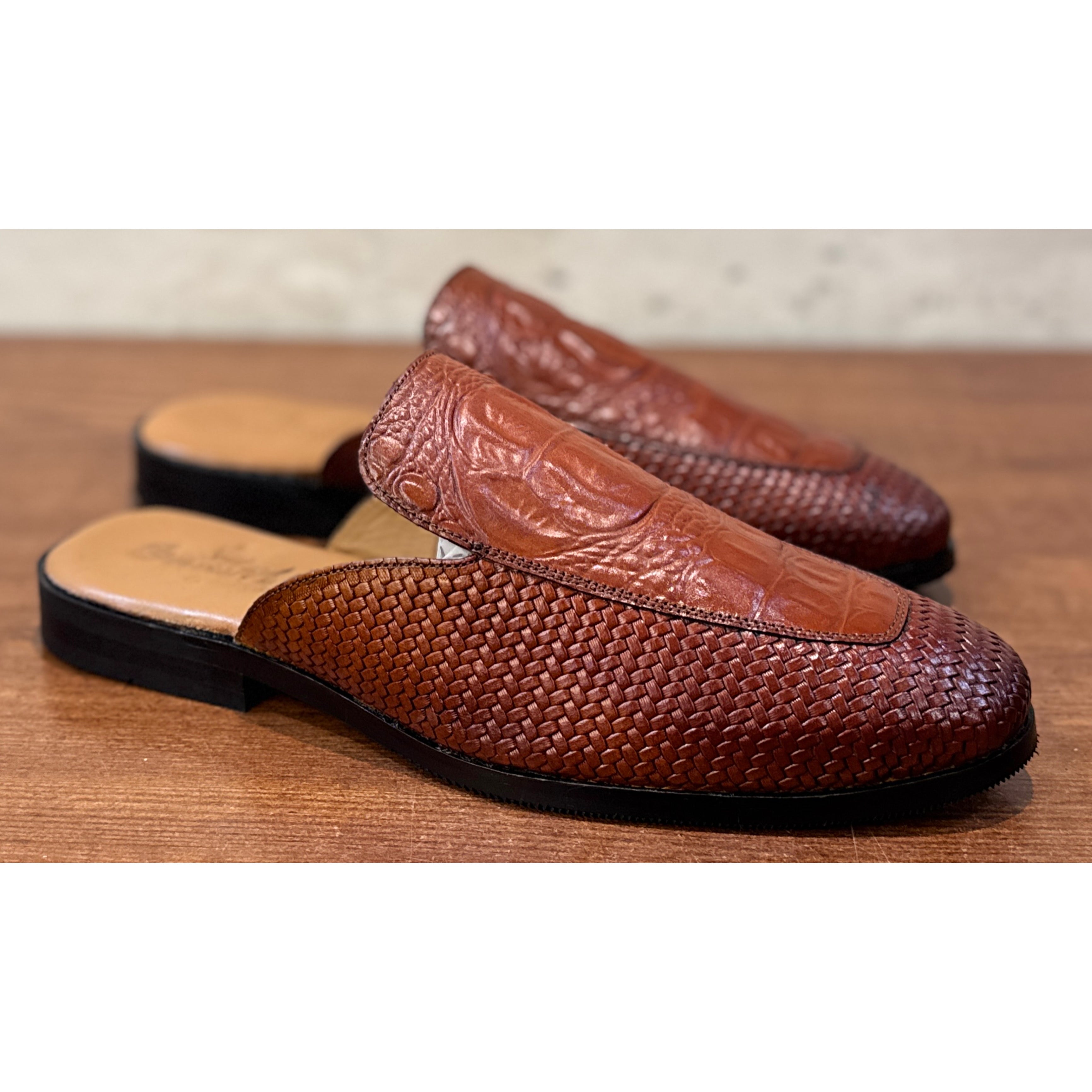 Marrakesh Woven Mules Tan