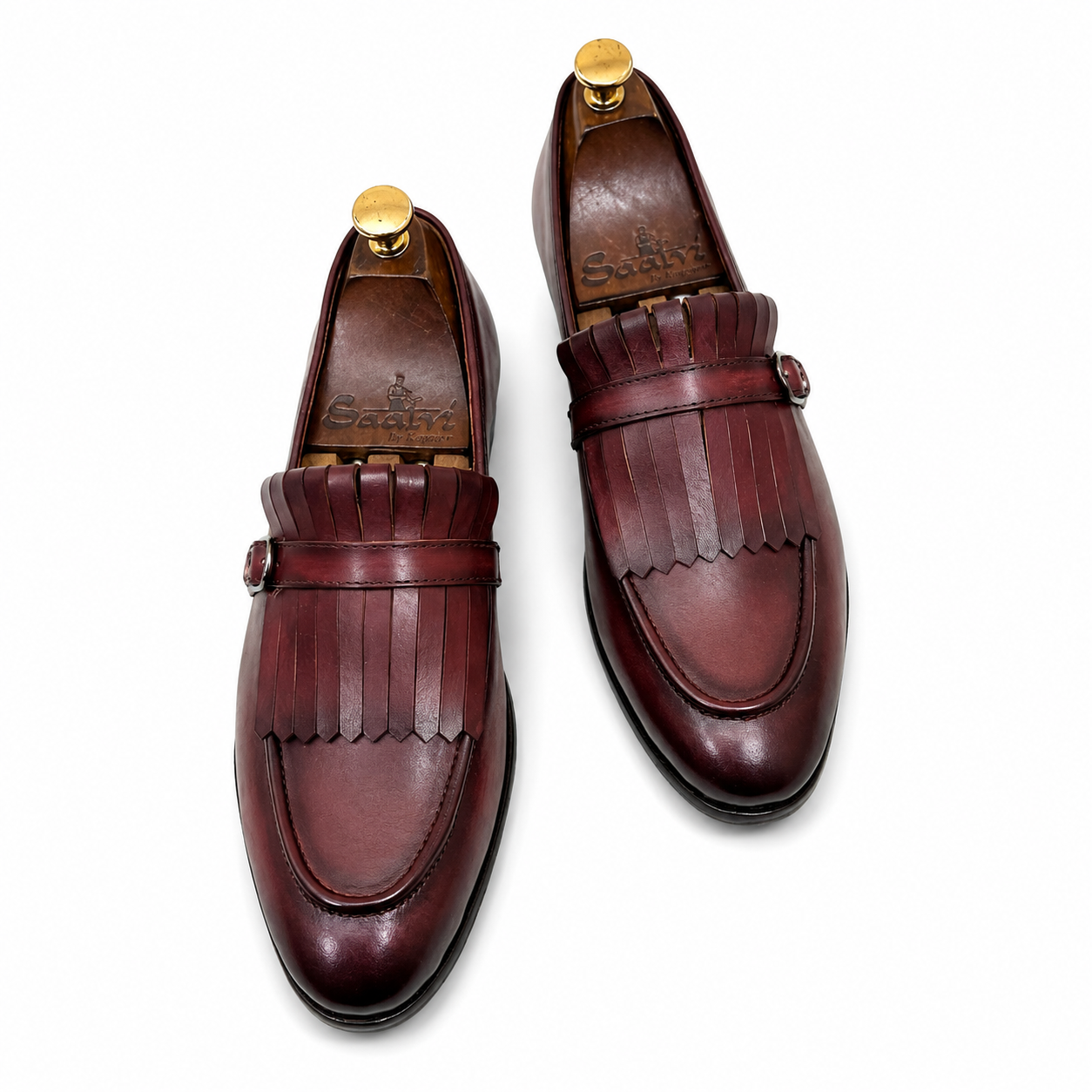 The Bordeaux Monarch Kiltie Loafers