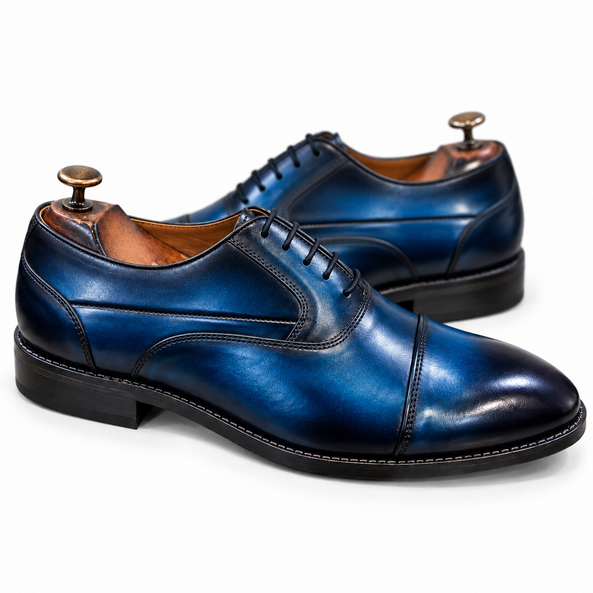 Midnight Blue Cap-Toe Oxford
