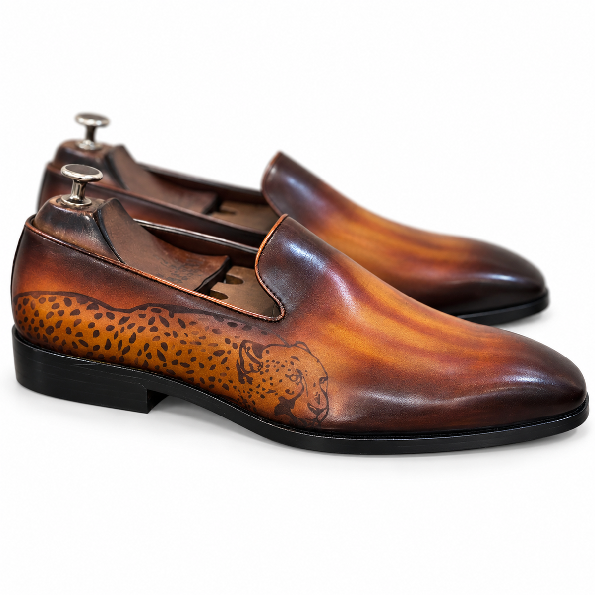 Tiger Tan Hand-Patina Loafers