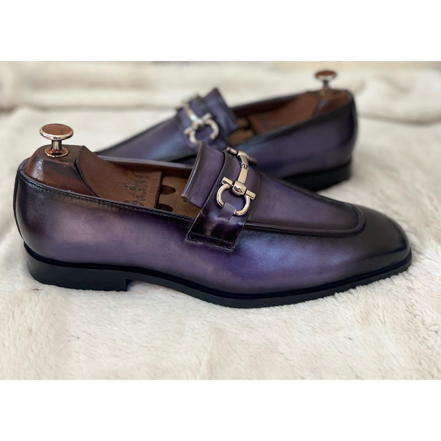 Steel Grey Patina Loafers