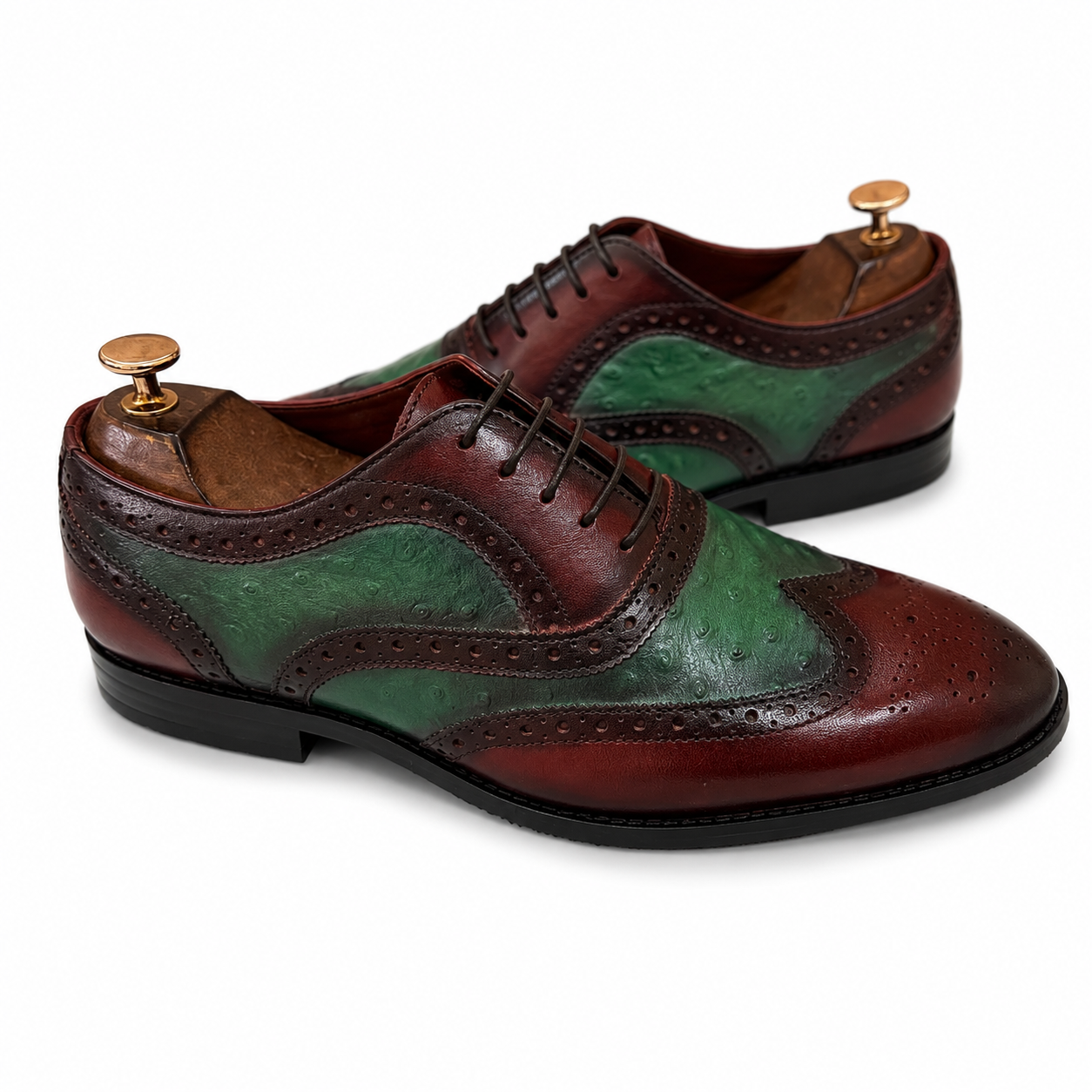 Regal Emerald Ostrich Oxfords