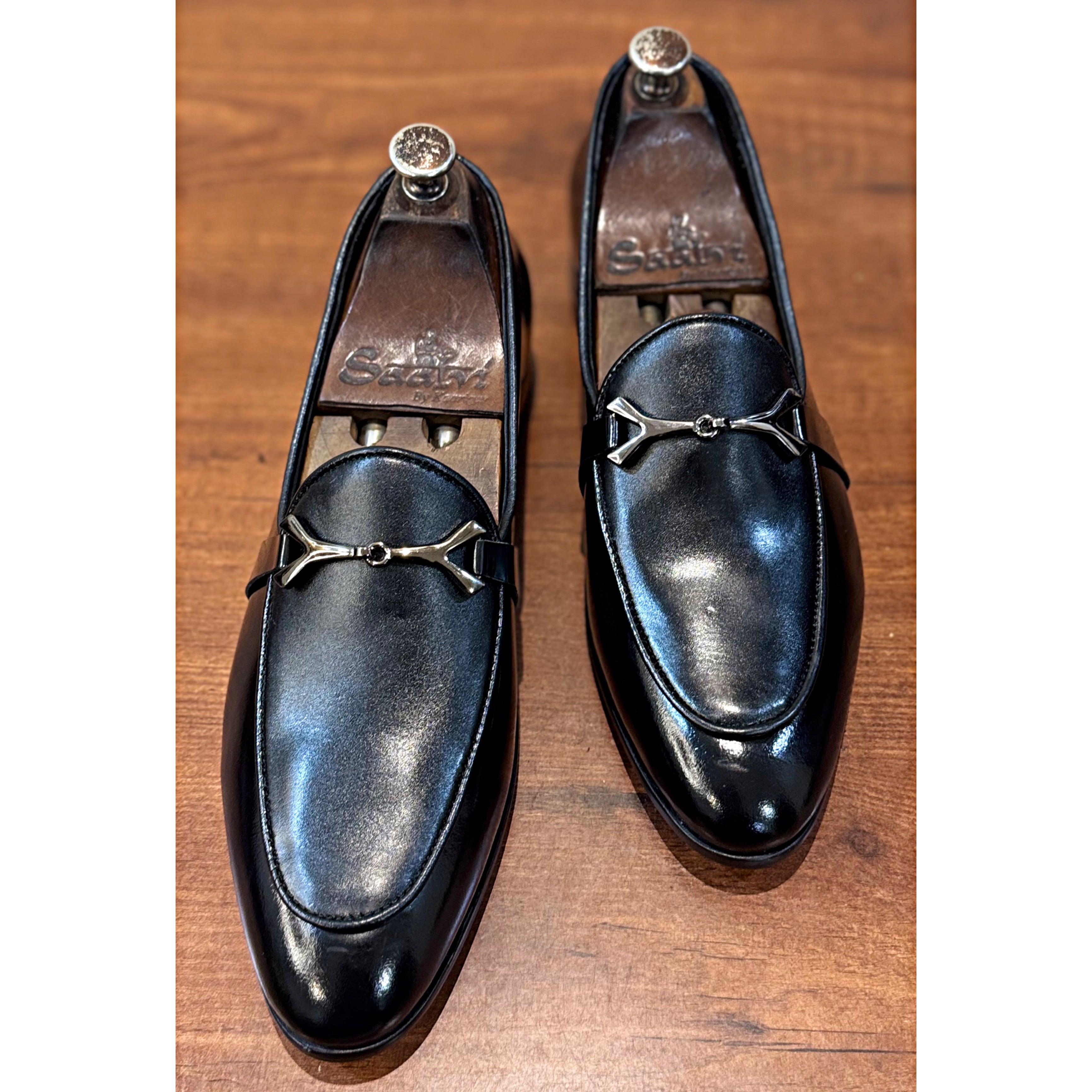 Black Loafers With Buckle