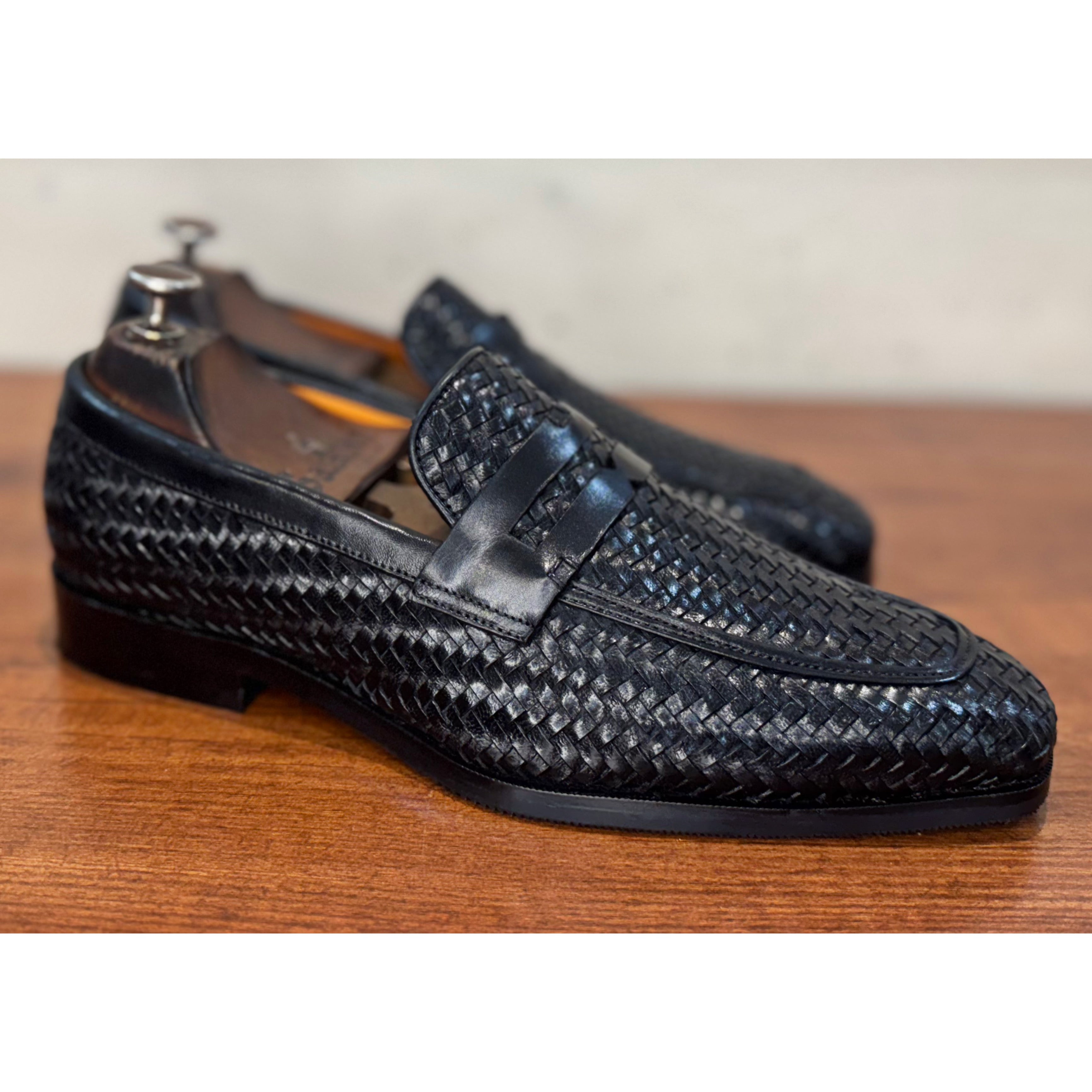 Penny Loafers Weave Leather T
