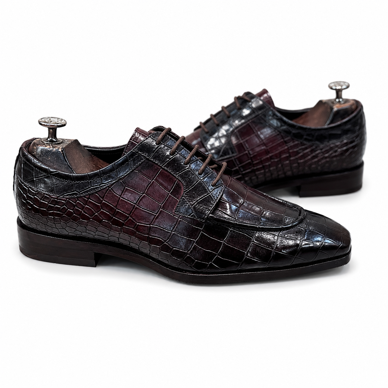 Imperial Bordeaux Croco Derby