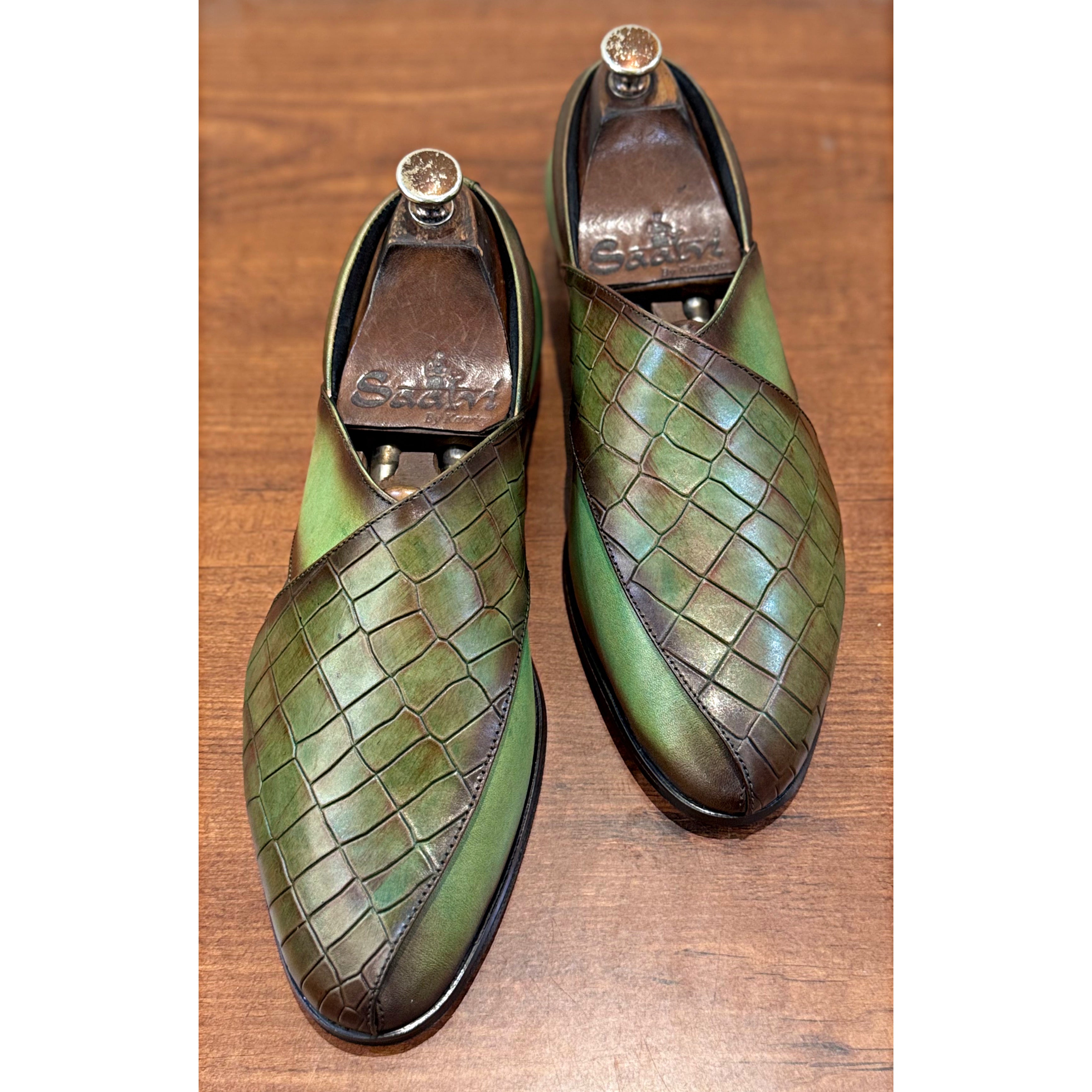 Green Peshwari Croco