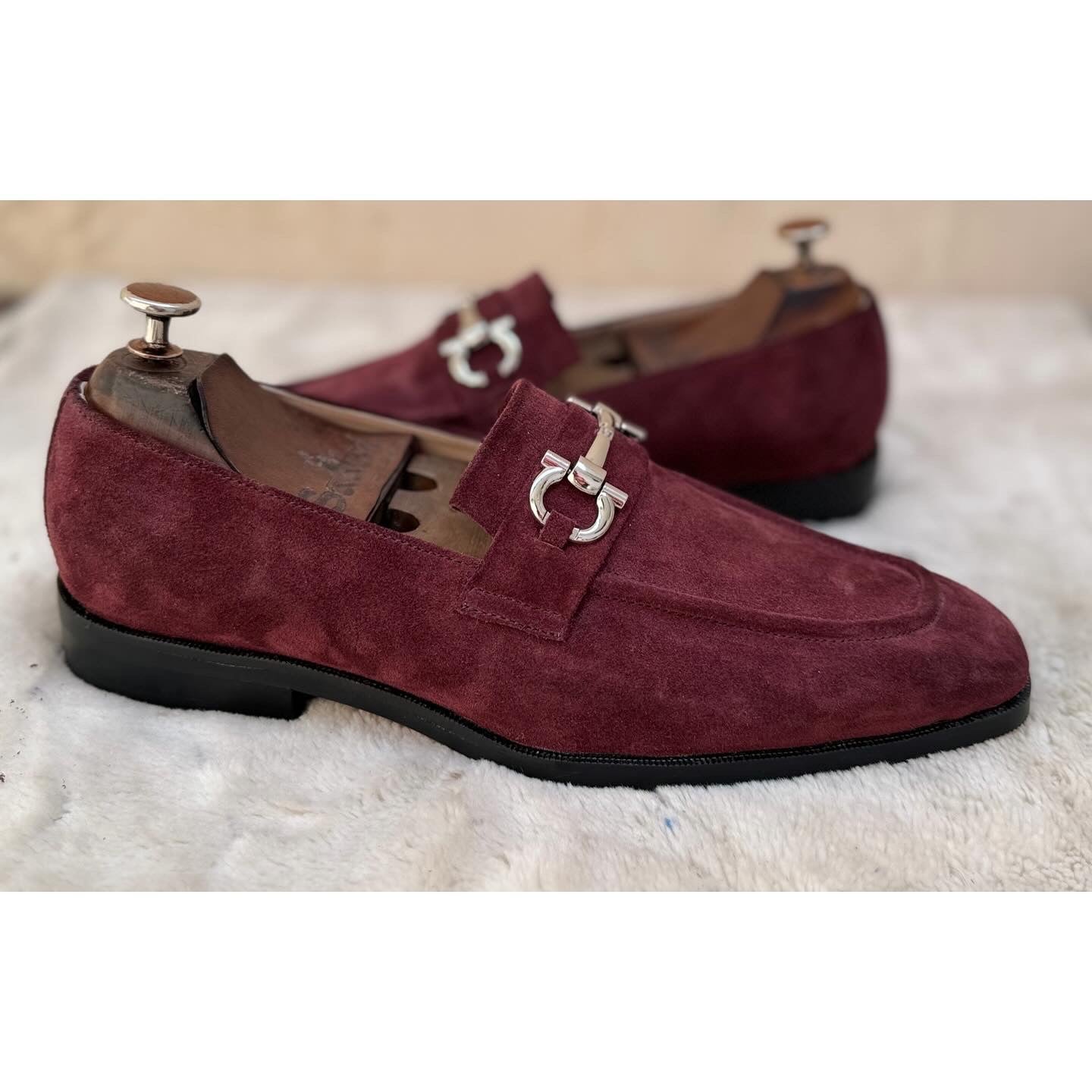 Bordeaux Suede Loafers