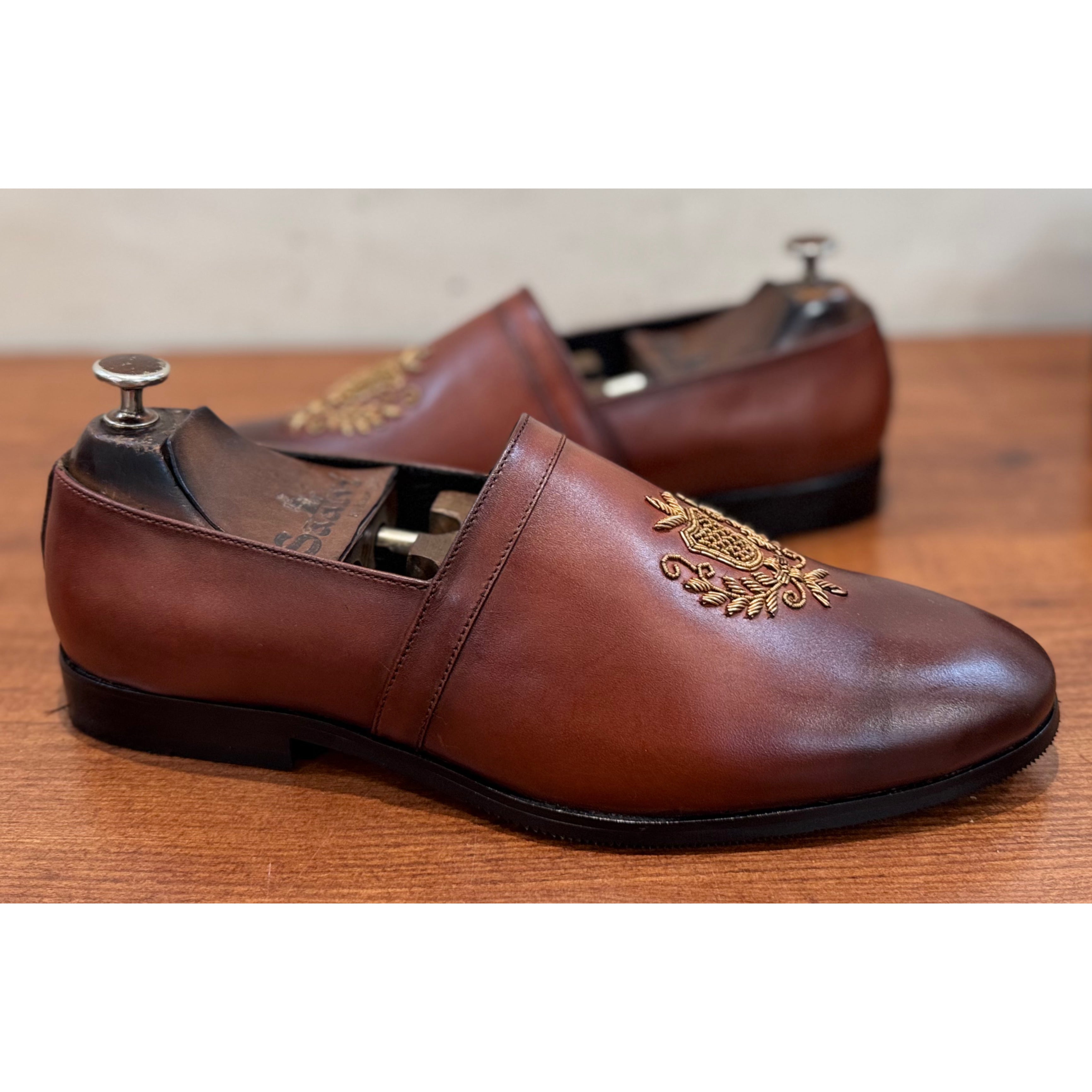 Zardosi Crest Slipon Shoes