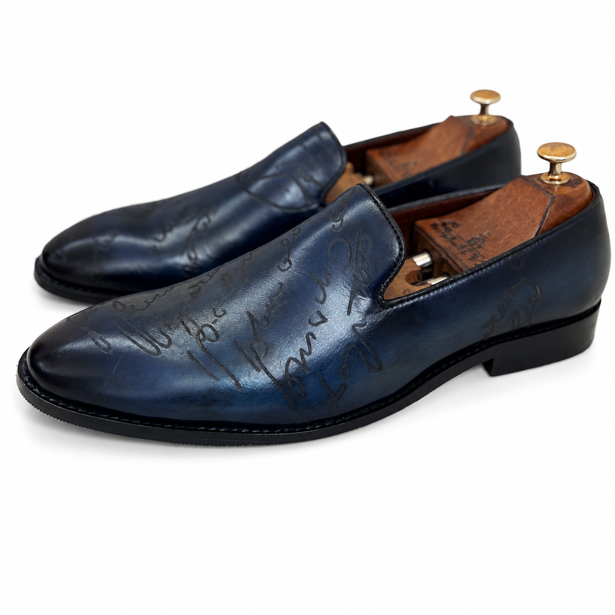 Blue Signature Loafers