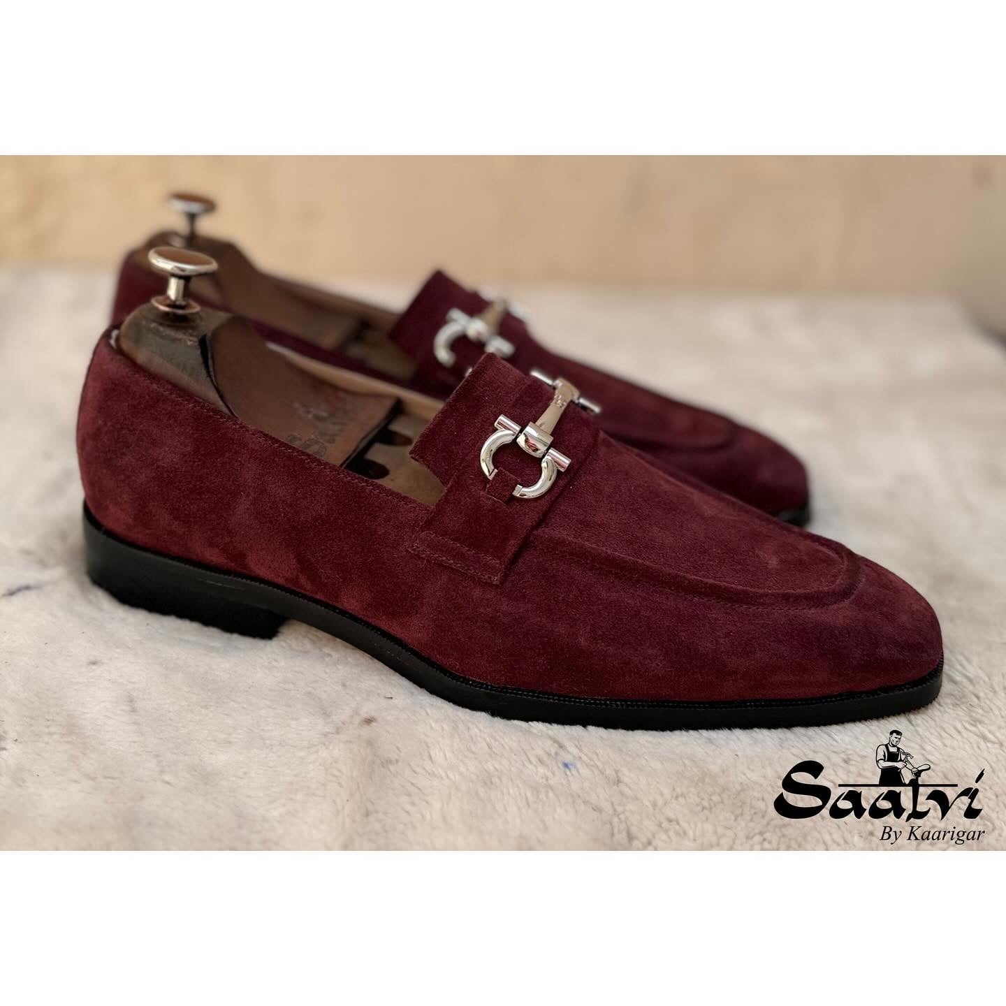 Bordeaux Suede Loafers