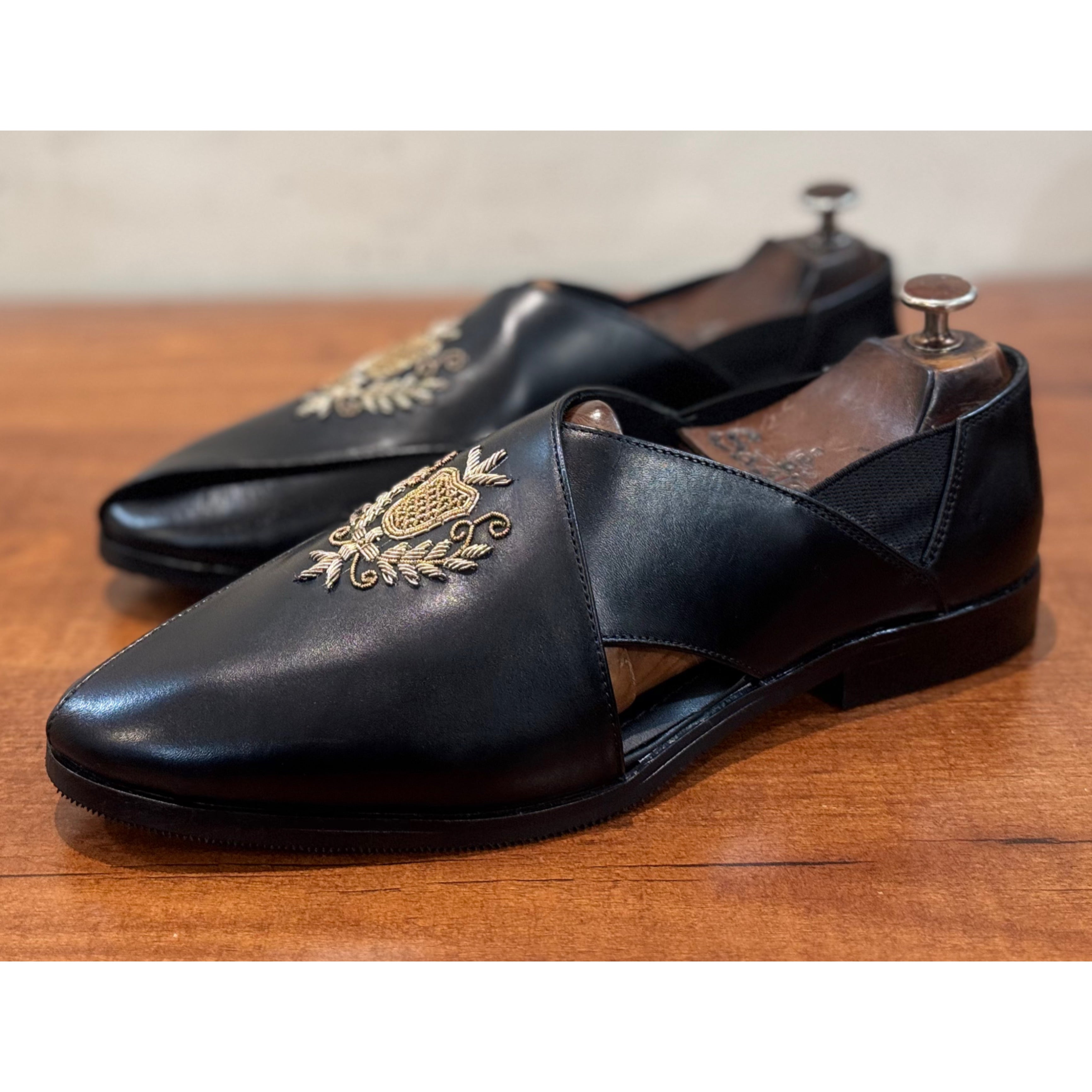 Dabka Peshawari Black