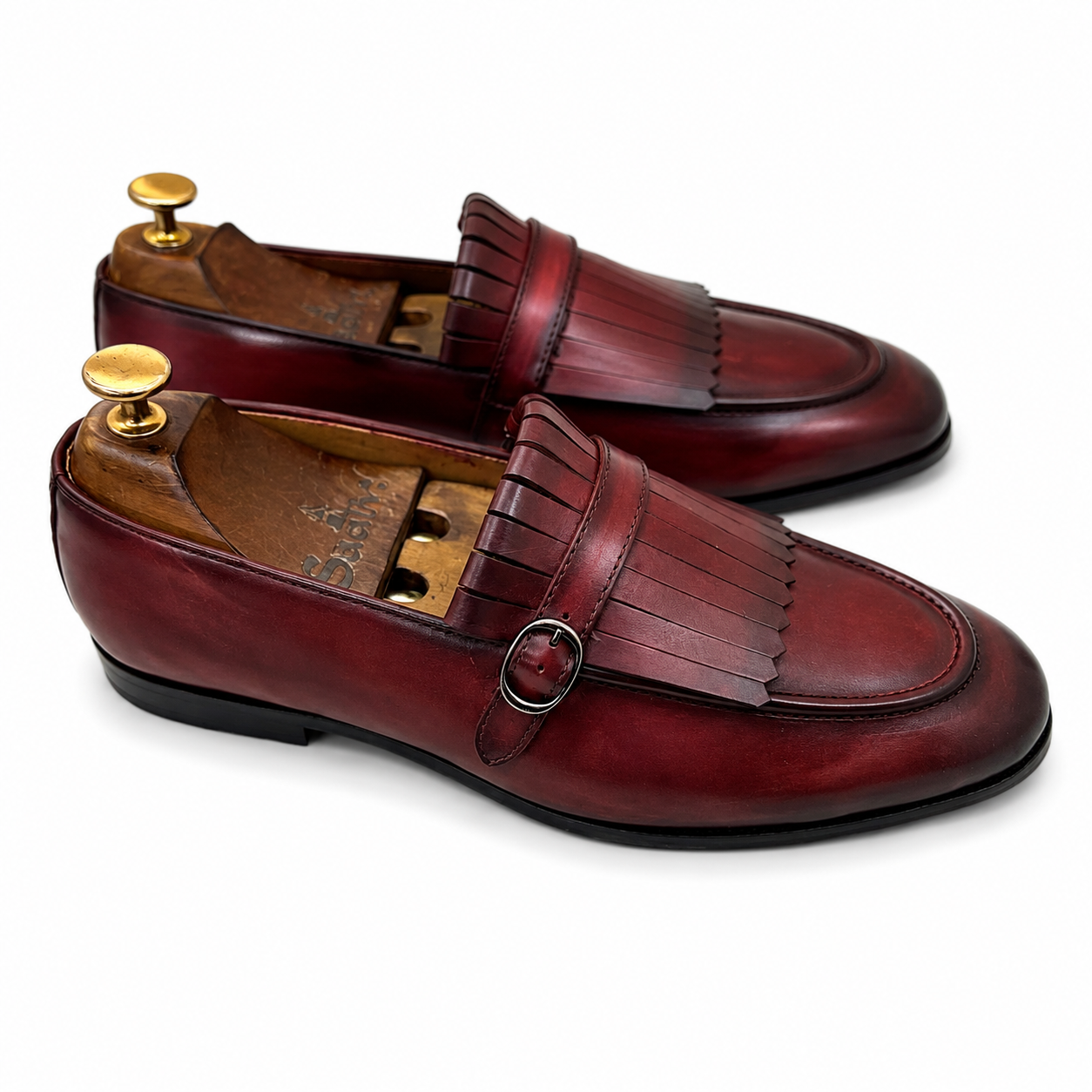 The Bordeaux Monarch Kiltie Loafers