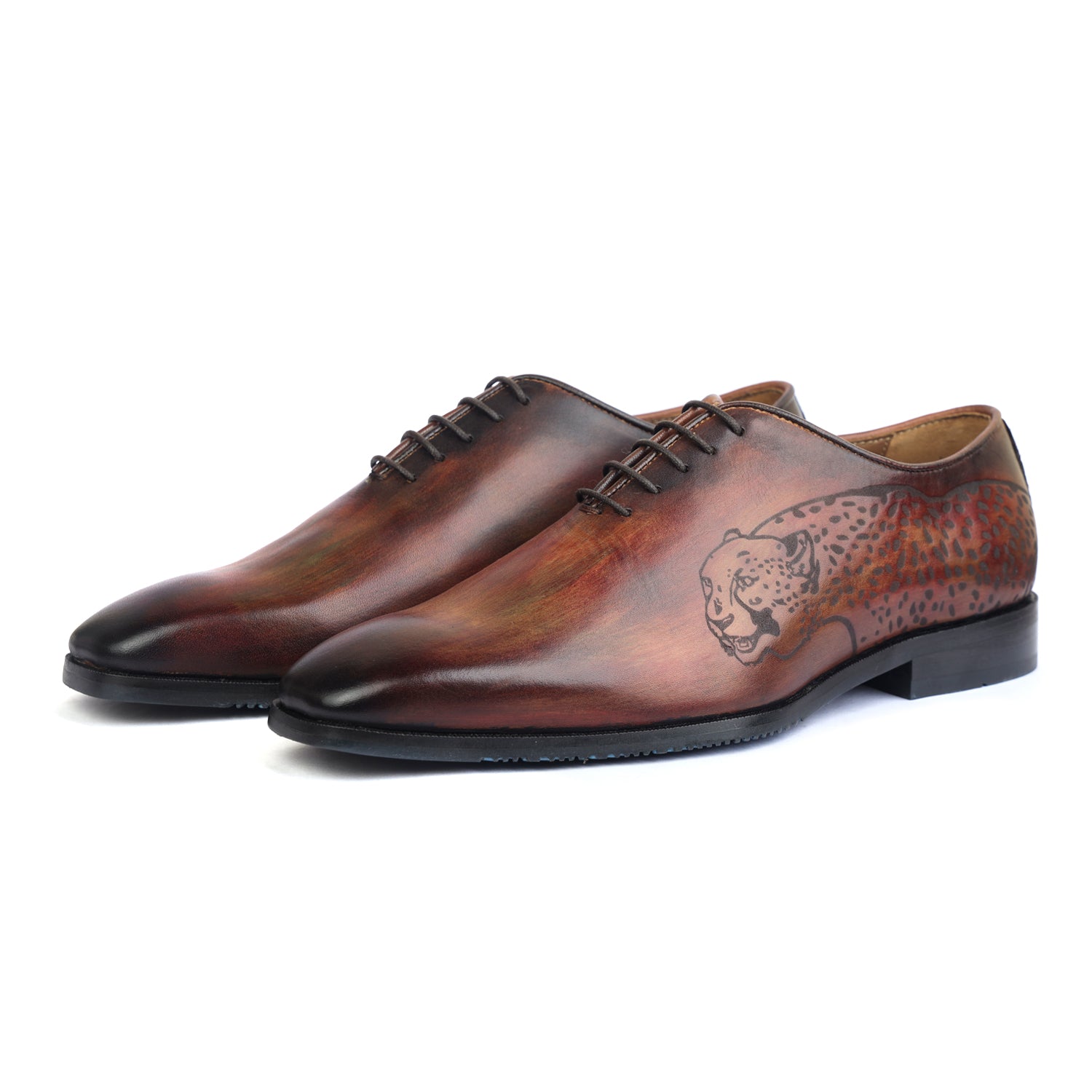 Classic Wholecut Handpatina Tiger Brown