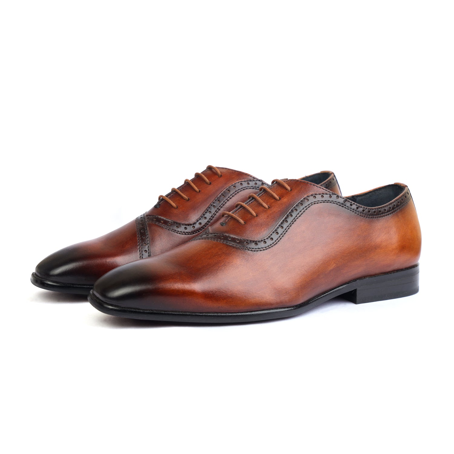 Stylish Oxfords Hand Finished Cognac