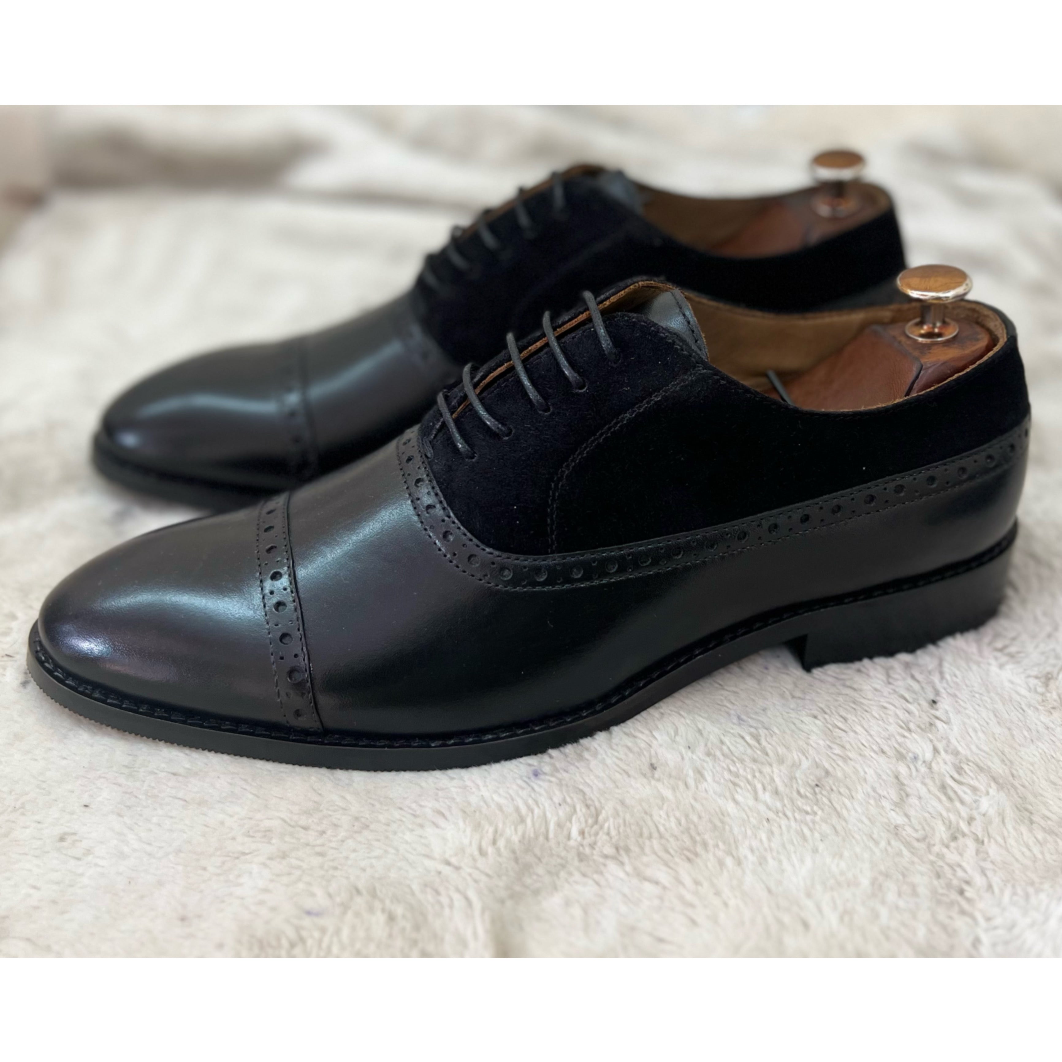 Black Oxfords With Suede
