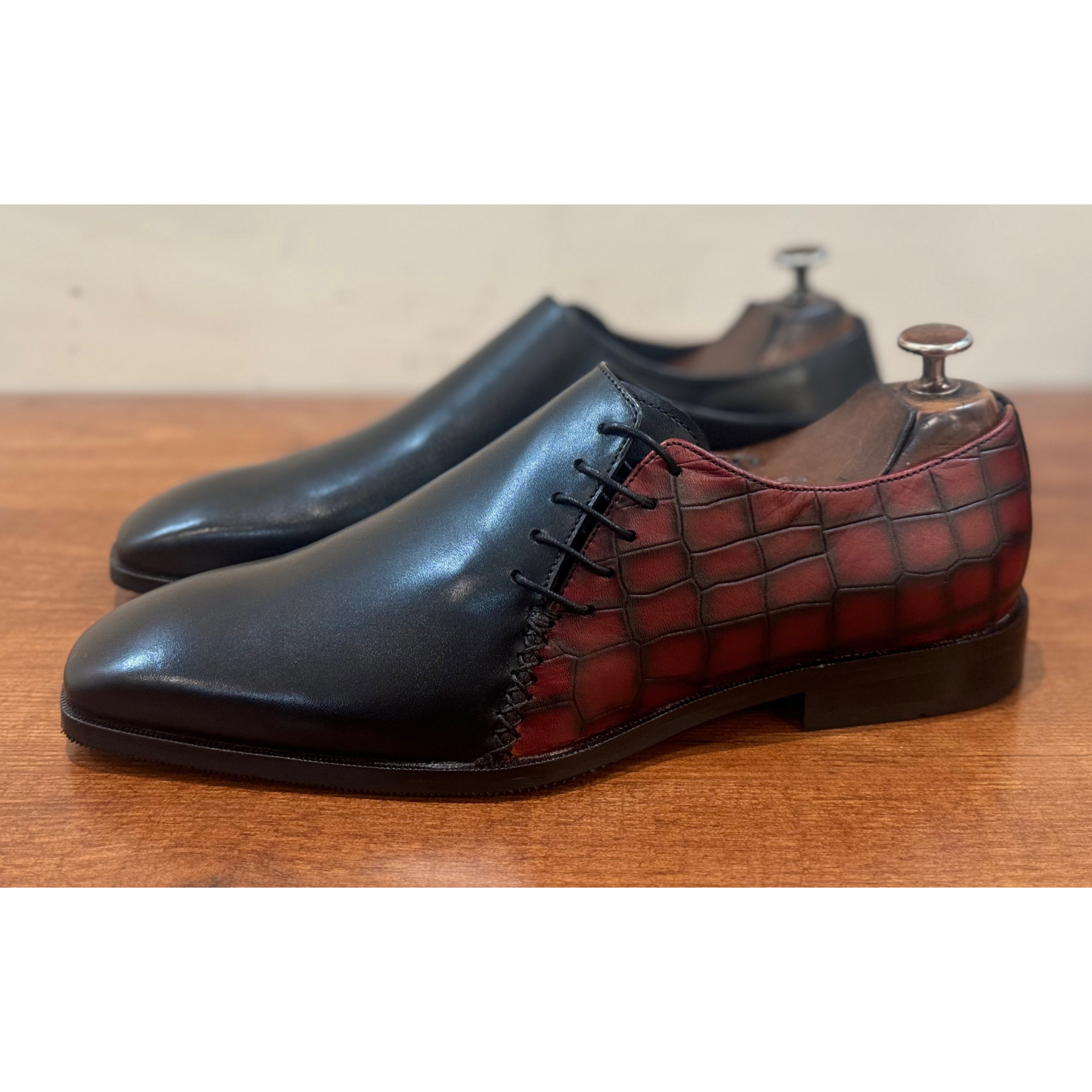 Callahan - Leather Oxfords Black Bordo