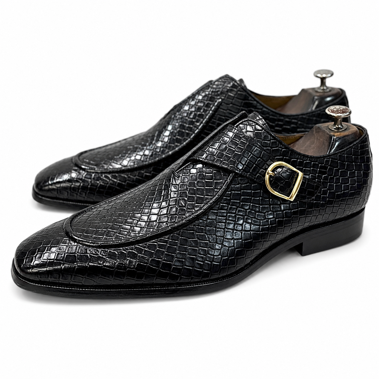 Imperial Croc Single Monk – Midnight Black