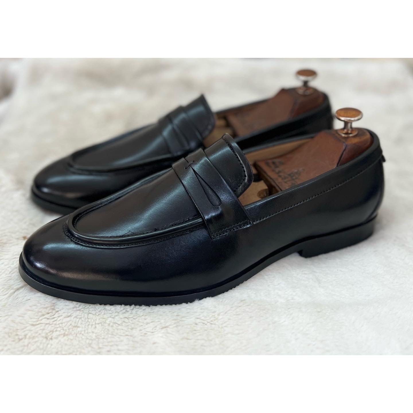 Black Penny Loafers