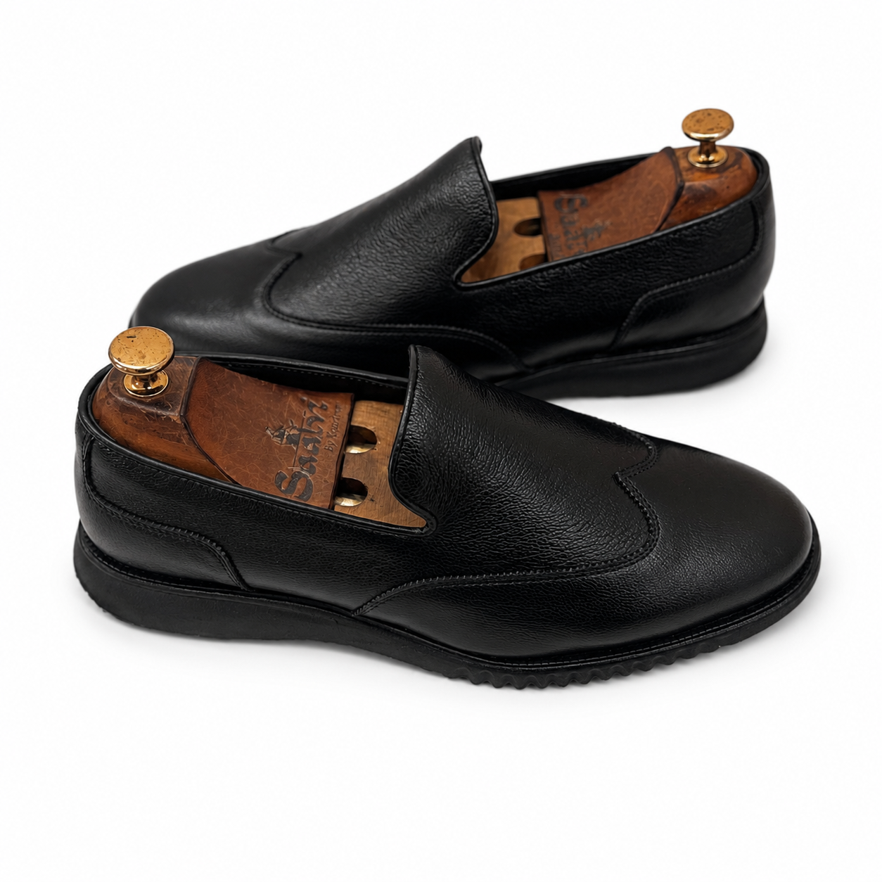 Midnight Glide Leather Loafers