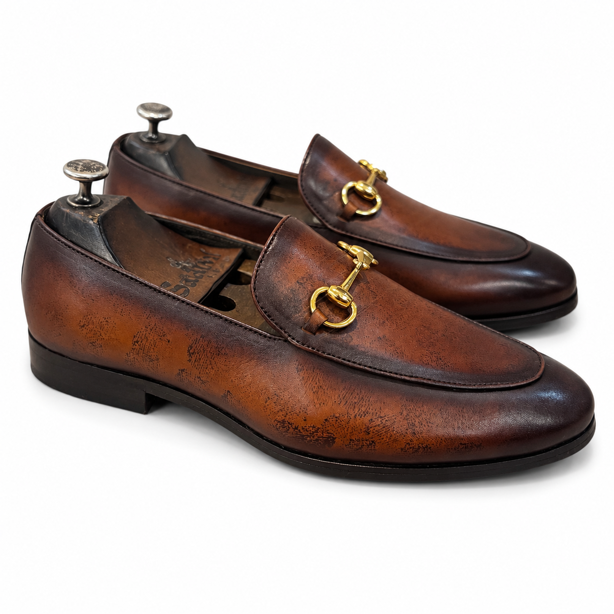 Horsebit Loafers Hand Patina Tan Brown