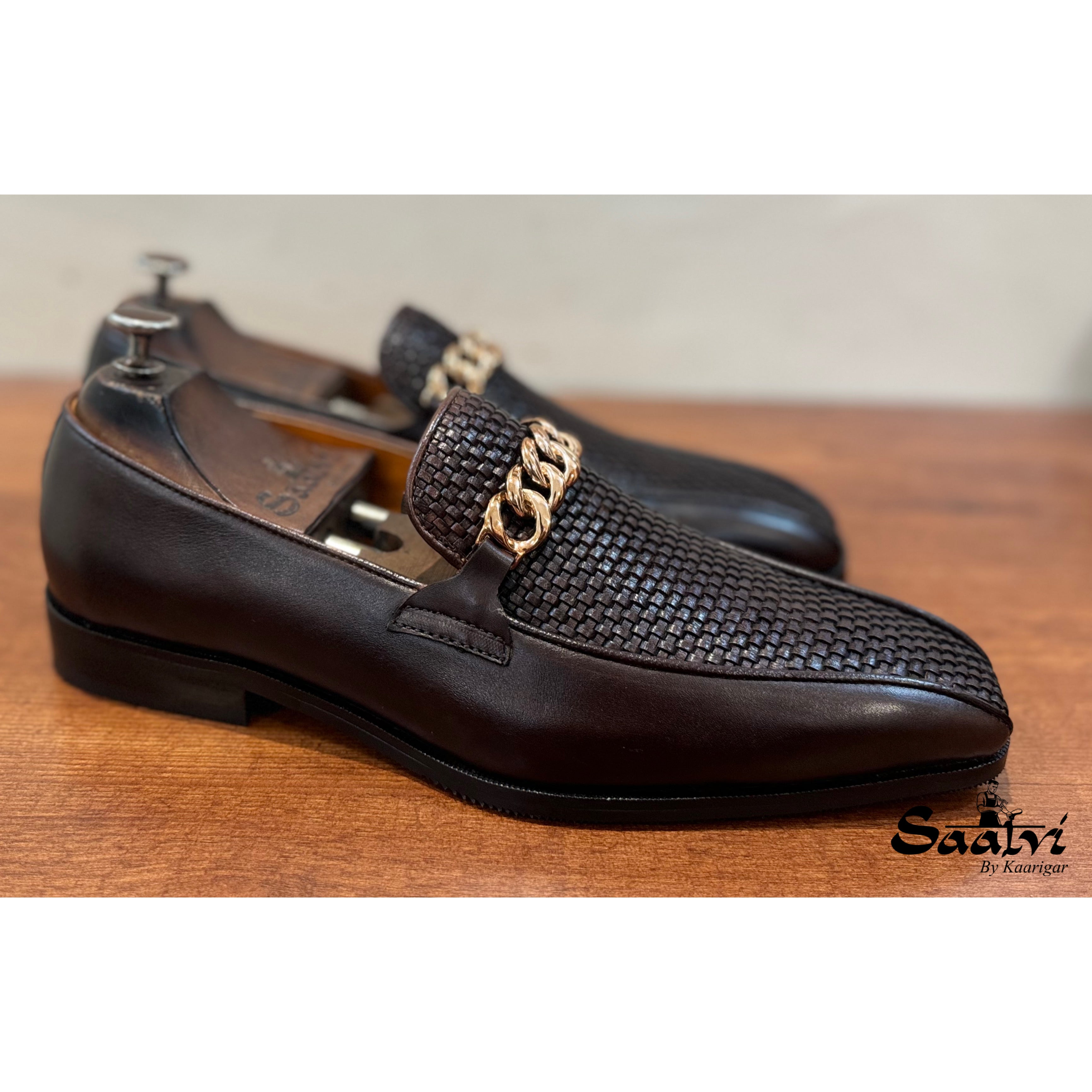 Brown Loafers With Chain