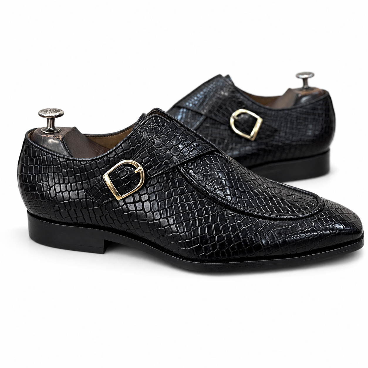 Imperial Croc Single Monk – Midnight Black