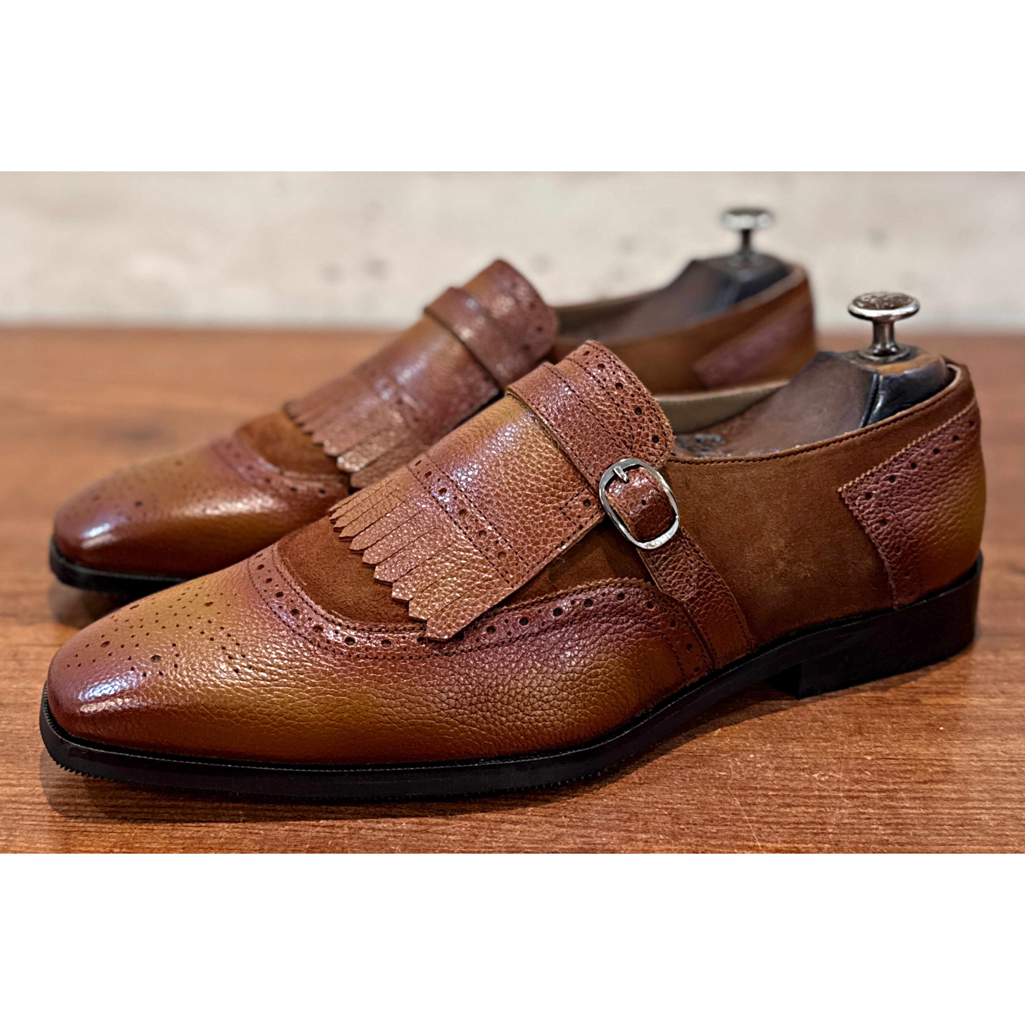 The Sovereign Monk Tan – Handcrafted Luxury Leather Monk Strap Brogues