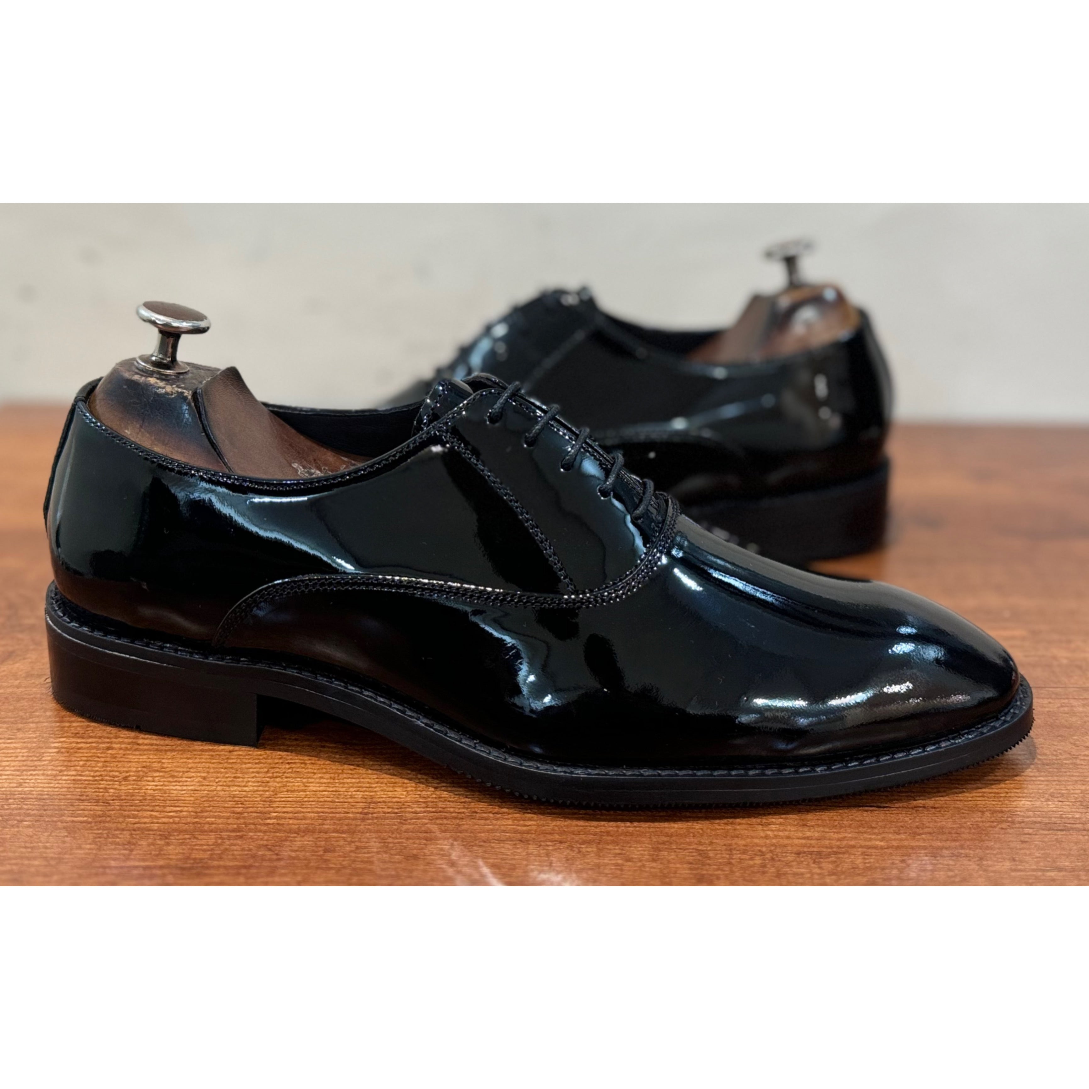 Classic Plain Toe Patent Oxford
